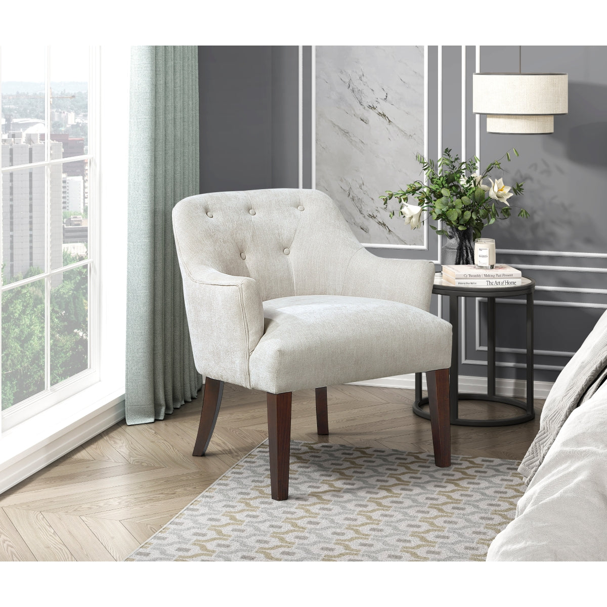 Rebecca Collection Accent Chair in Oyster | CastleUp Experience Centre Online Furniture
