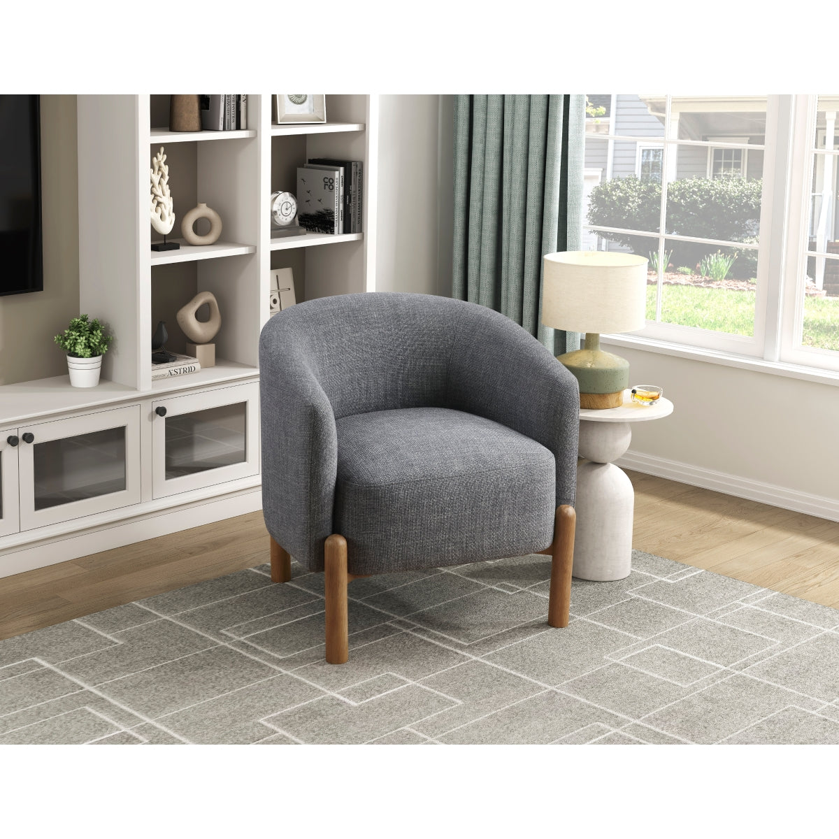 Borger Collection Accent Chair in Grey | CastleUp Experience Centre Online Furniture