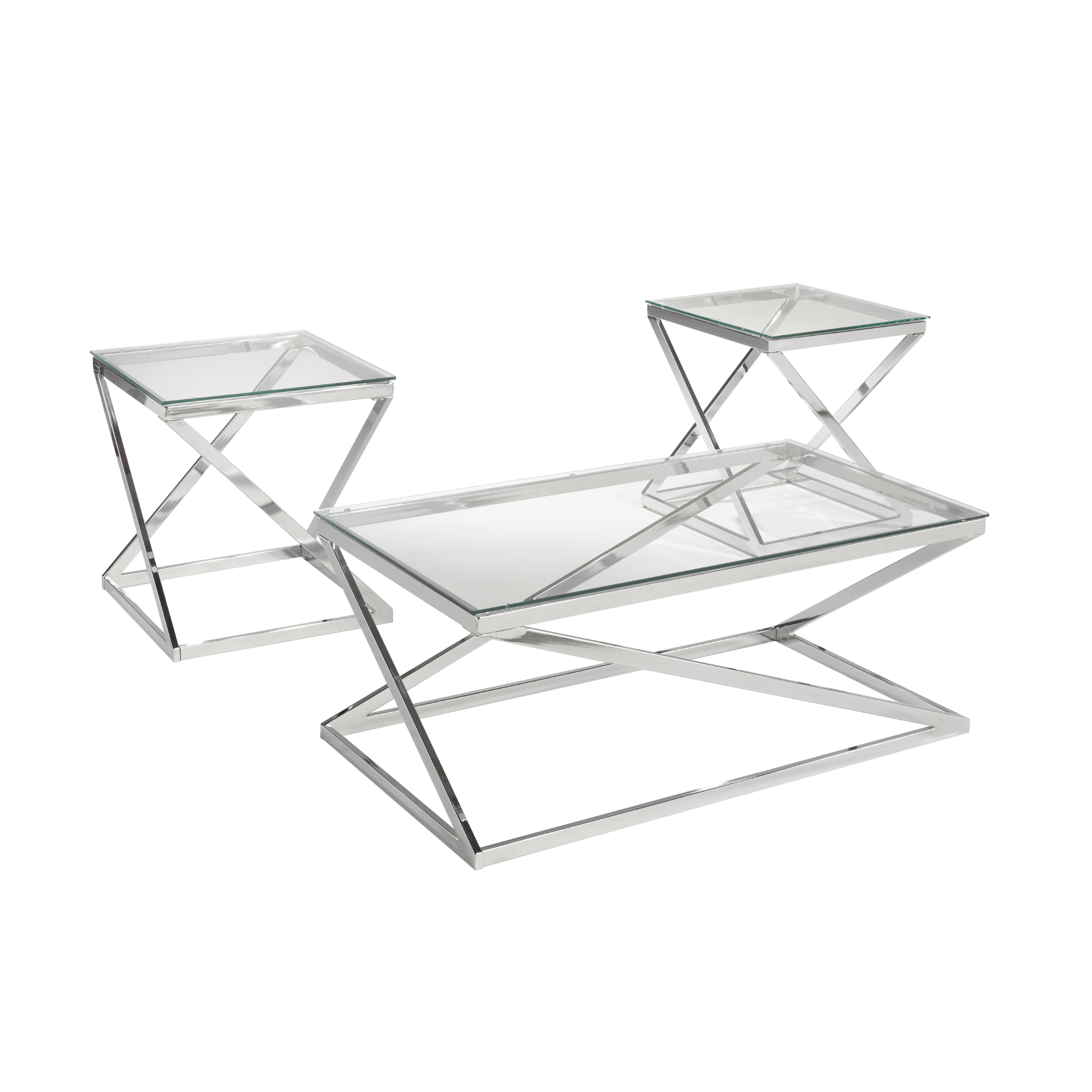 3PC Coffee Table Set in Sliver 1018-13.