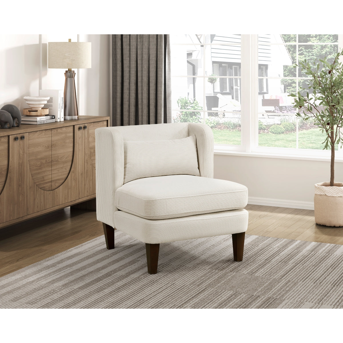 Forrest Collection Accent Chair in Beige | CastleUp Experience Centre Online Furniture