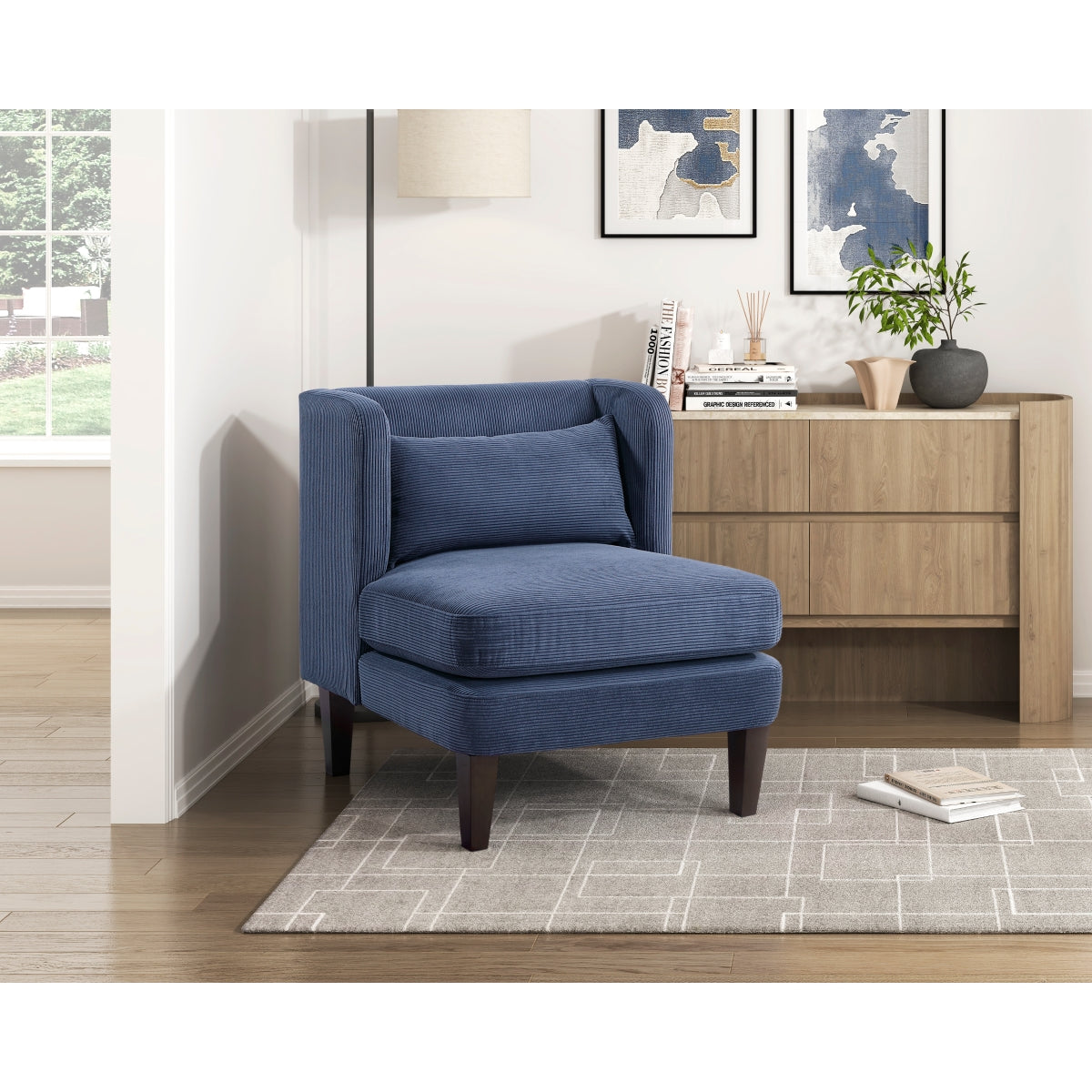 Forrest Collection Accent Chair in Blue | CastleUp Experience Centre Online Furniture