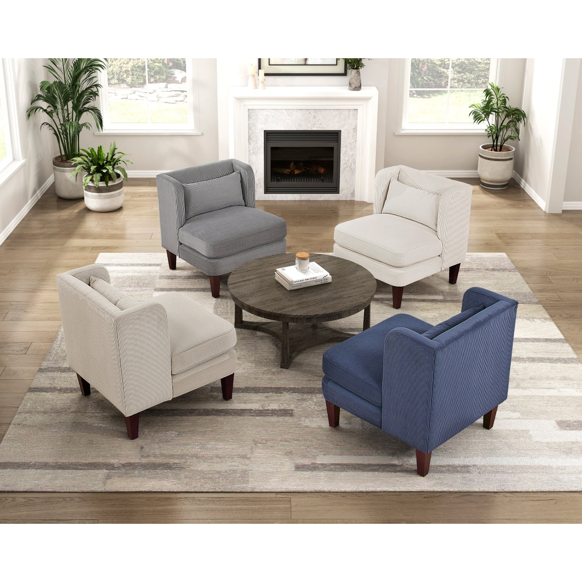 Forrest Collection Accent Chair in Dark Grey | CastleUp Experience Centre Online Furniture