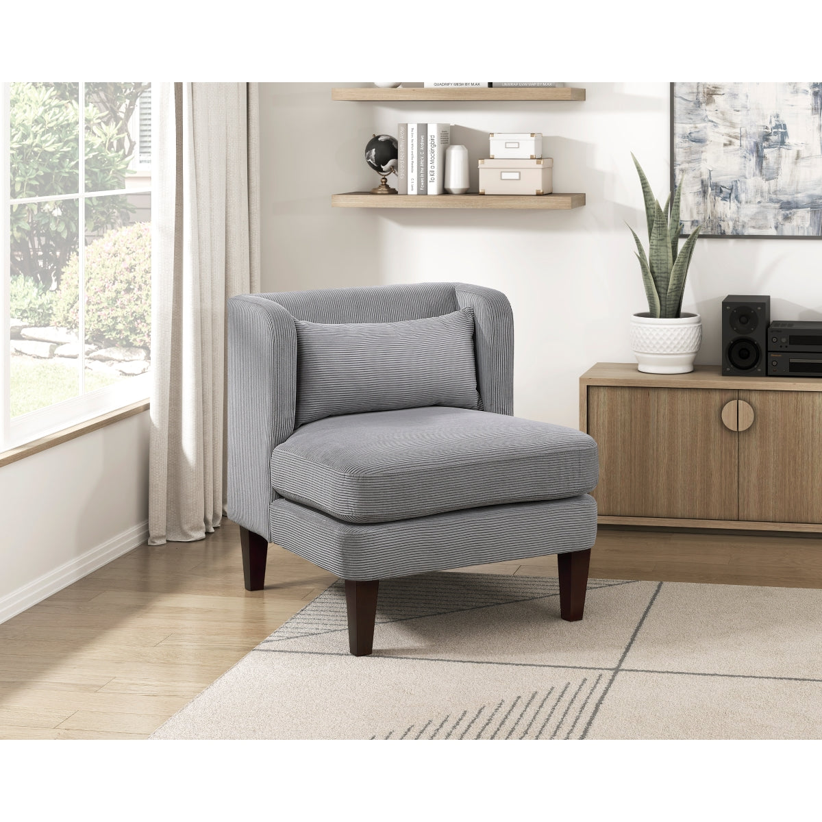 Forrest Collection Accent Chair in Dark Grey | CastleUp Experience Centre Online Furniture