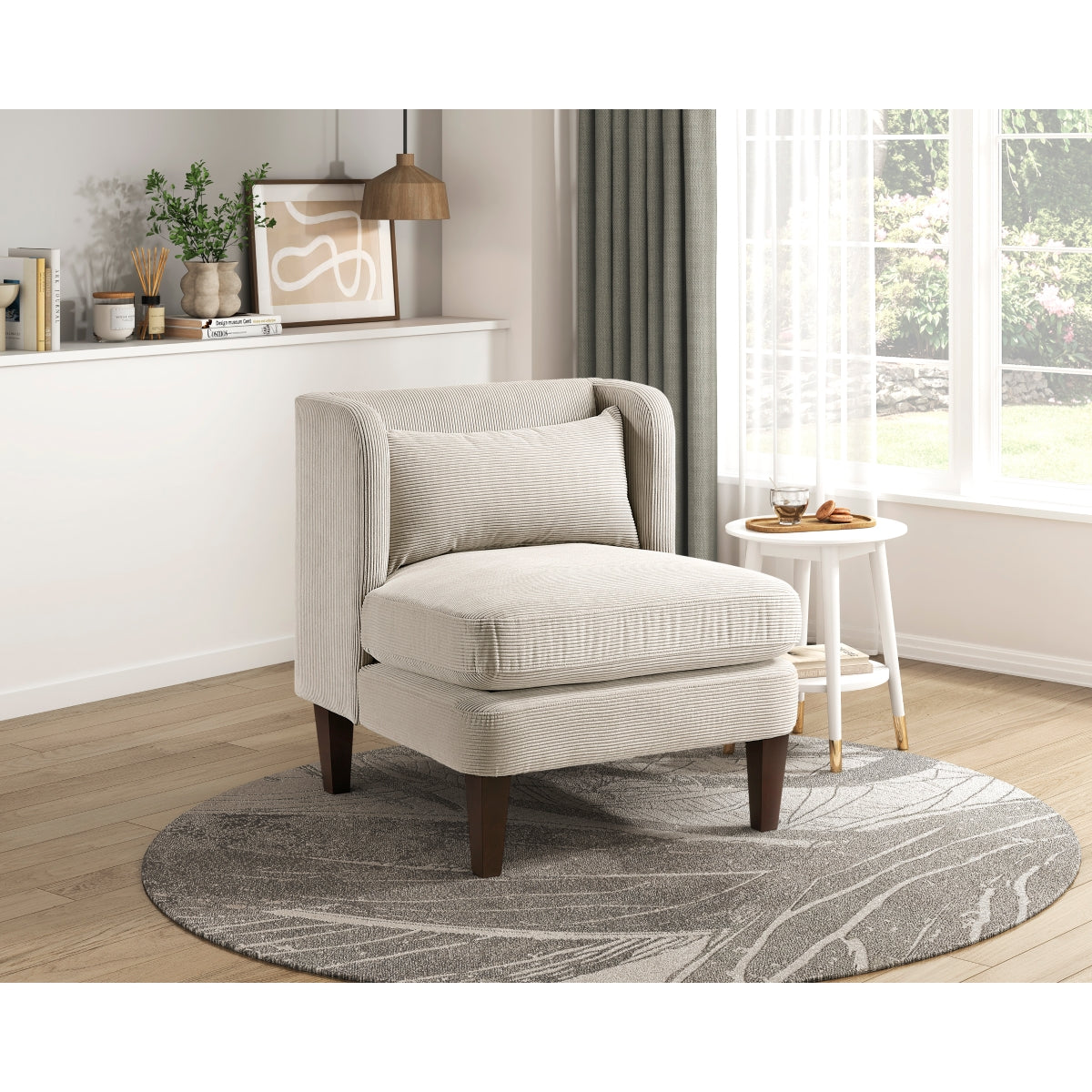 Forrest Collection Accent Chair in Taupe | CastleUp Experience Centre Online Furniture
