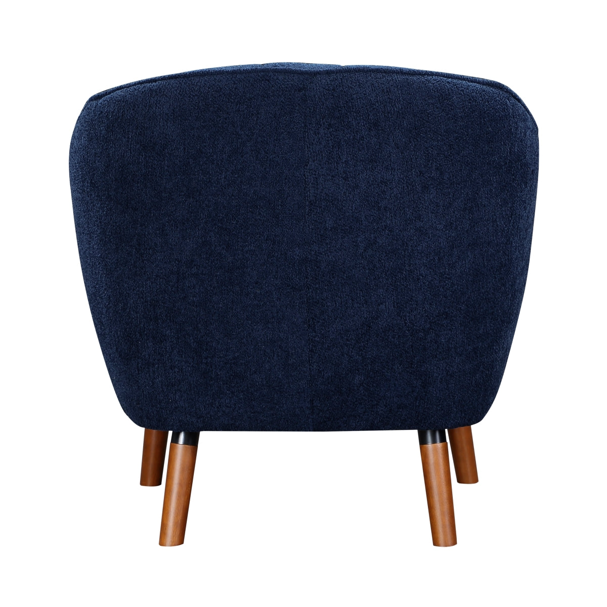 Blue MAZ Cutler Collection accent chair with plush fabric and modern design, showcasing a stylish and comfortable seating option.
