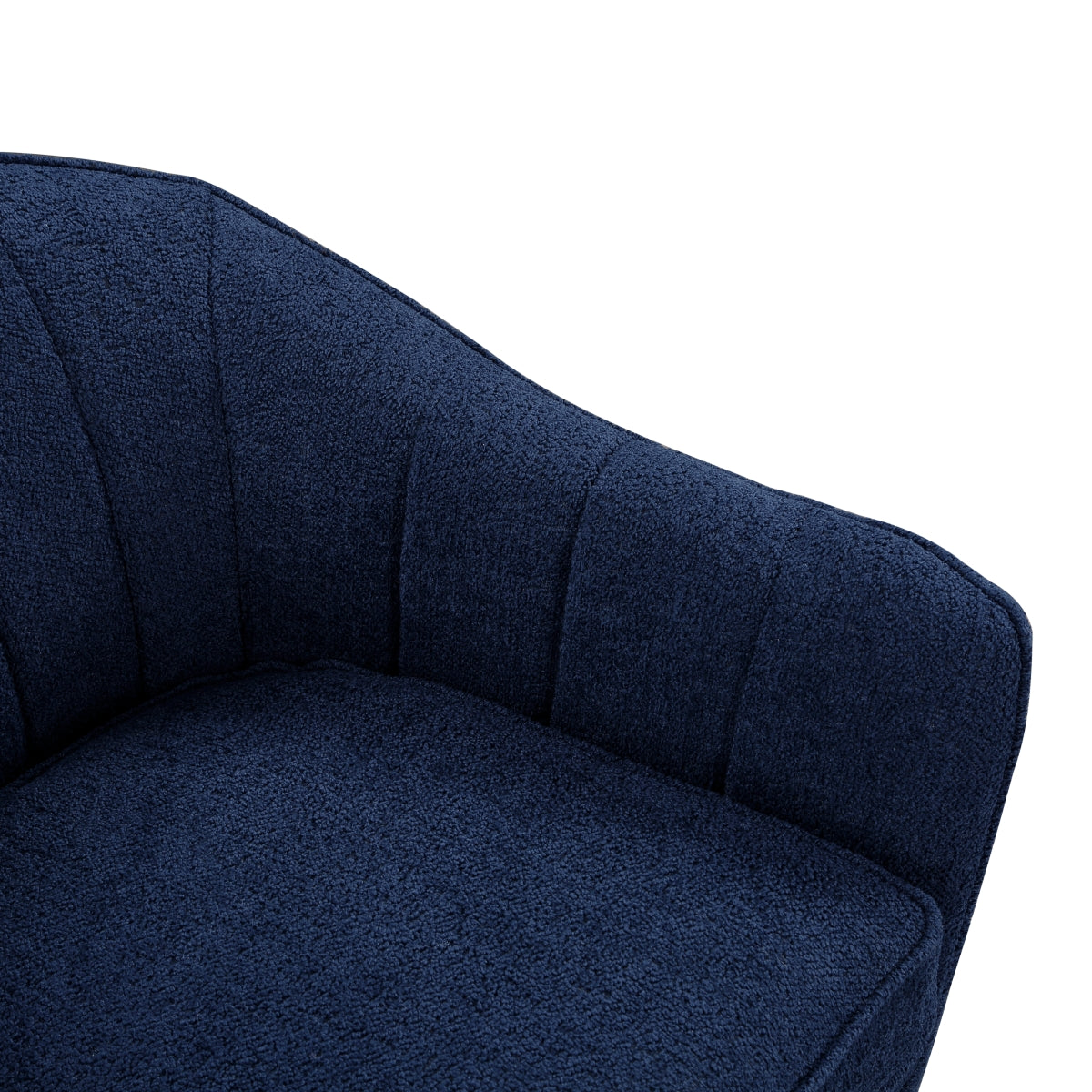 Blue MAZ Cutler Collection Accent Chair with cushioned seat and wooden legs, showcasing stylish and comfortable home furniture.