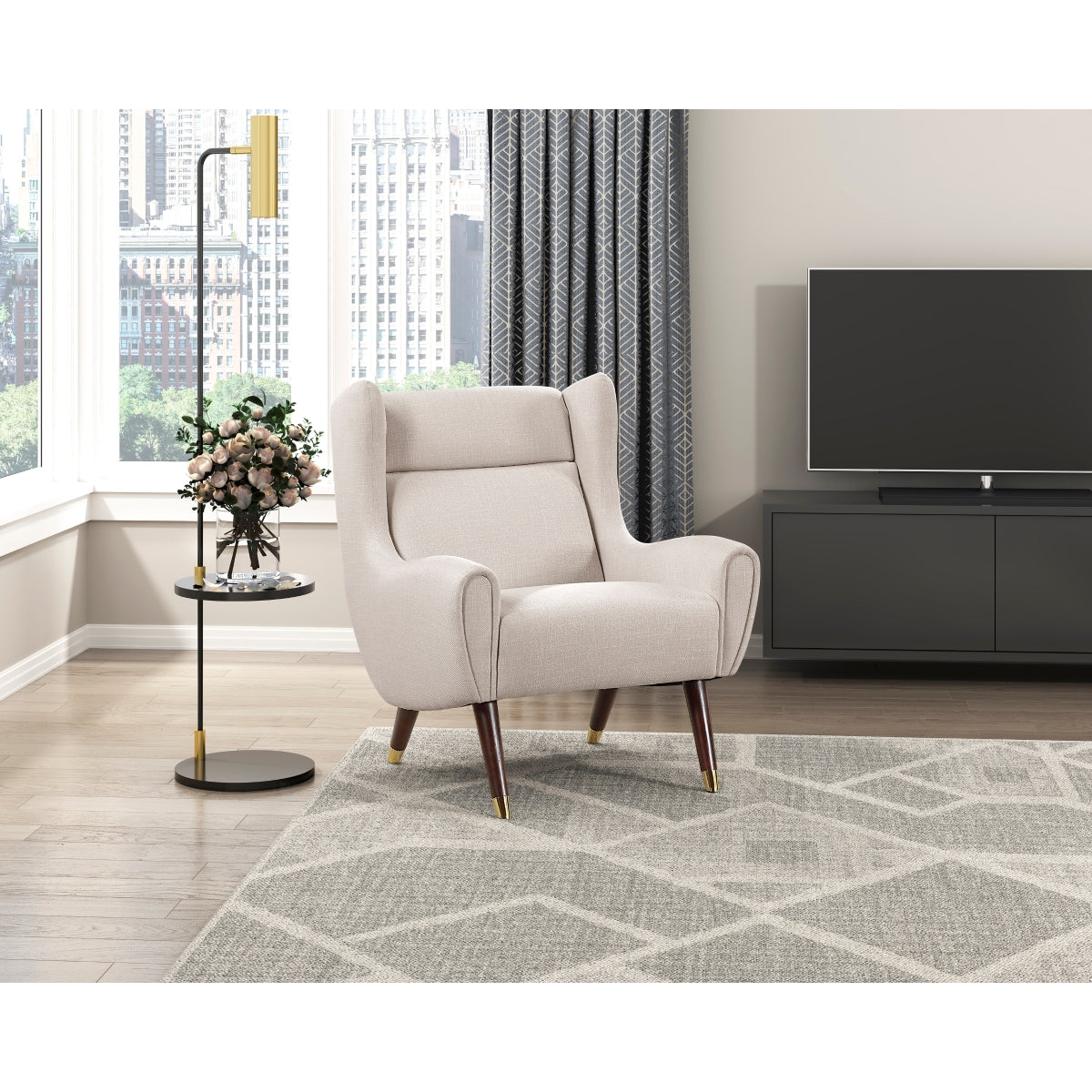 Greta Collection Accent Chair in Beige | CastleUp Experience Centre Online Furniture
