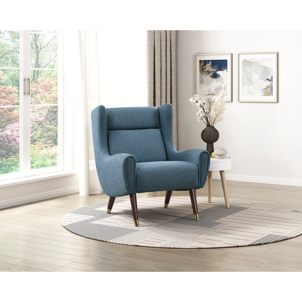 Greta Collection Accent Chair in Blue | CastleUp Experience Centre Online Furniture