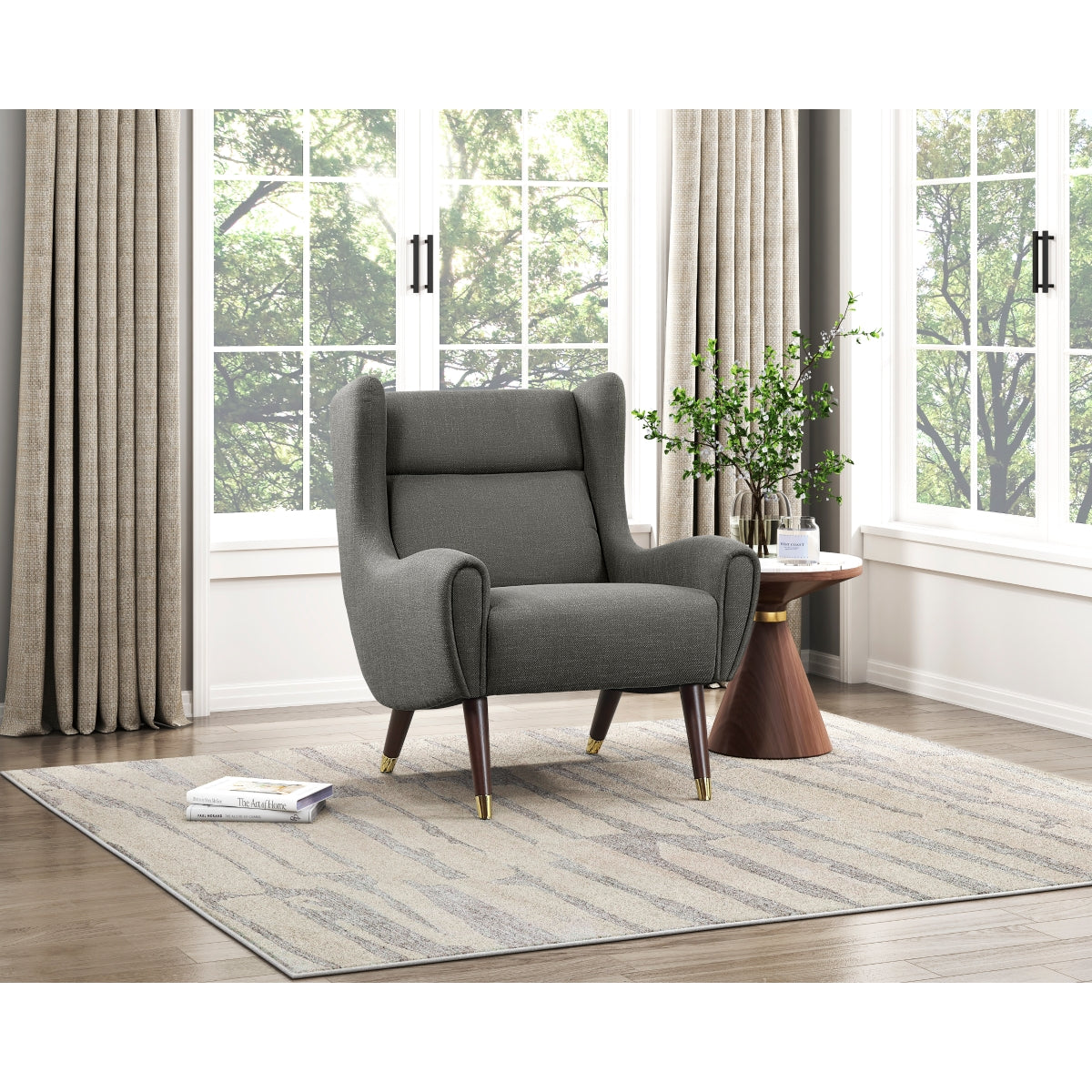 Greta Collection Accent Chair in Dark Grey | CastleUp Experience Centre Online Furniture