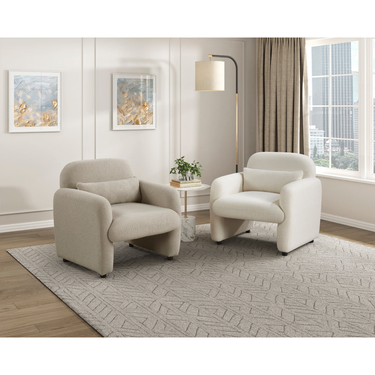 Bonham Collection Accent Chair in Taupe | CastleUp Experience Centre Online Furniture
