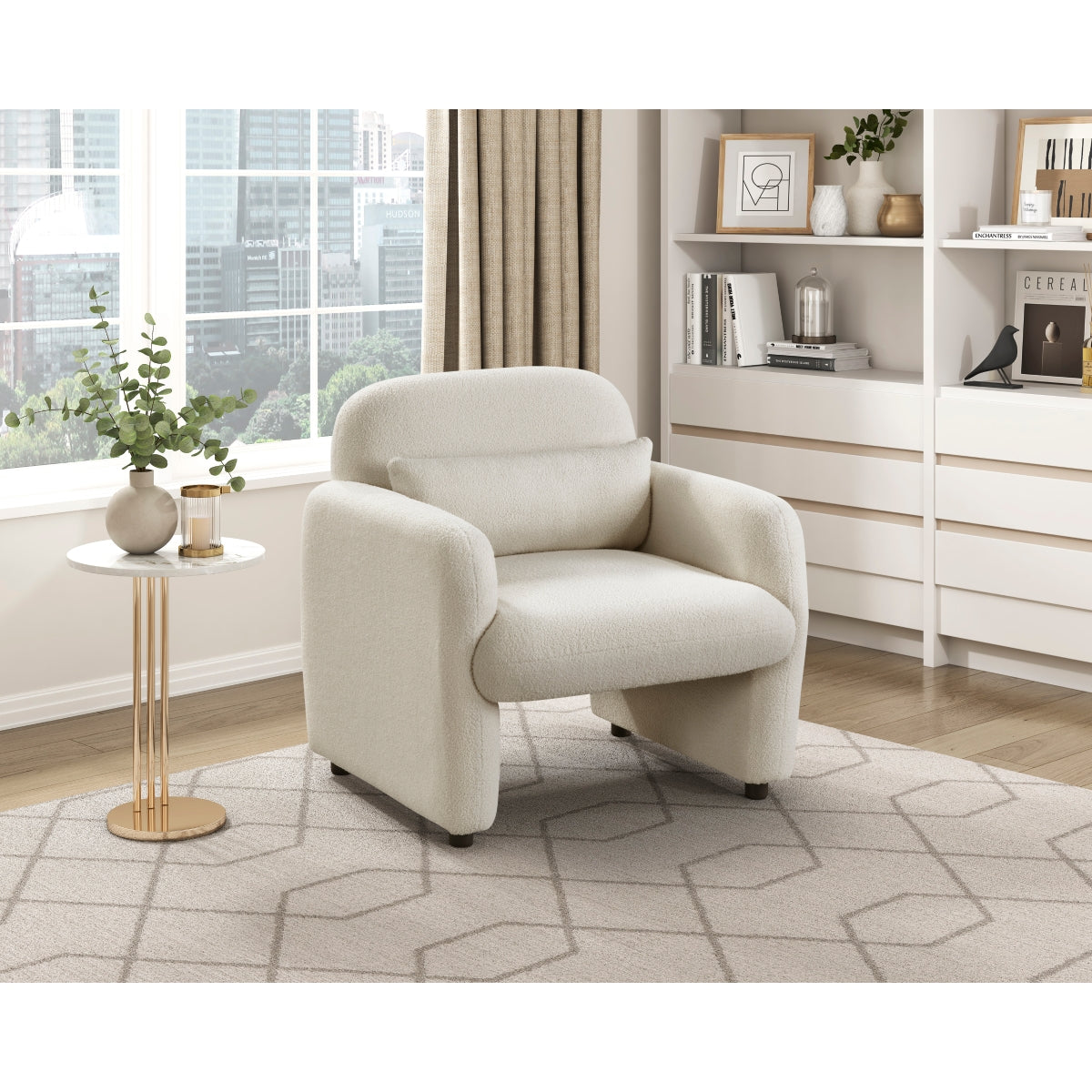 Bonham Collection Accent Chair in Beige | CastleUp Experience Centre Online Furniture