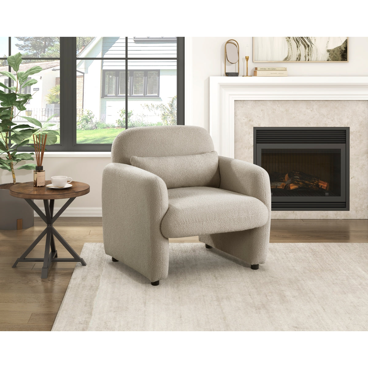 Bonham Collection Accent Chair in Taupe | CastleUp Experience Centre Online Furniture