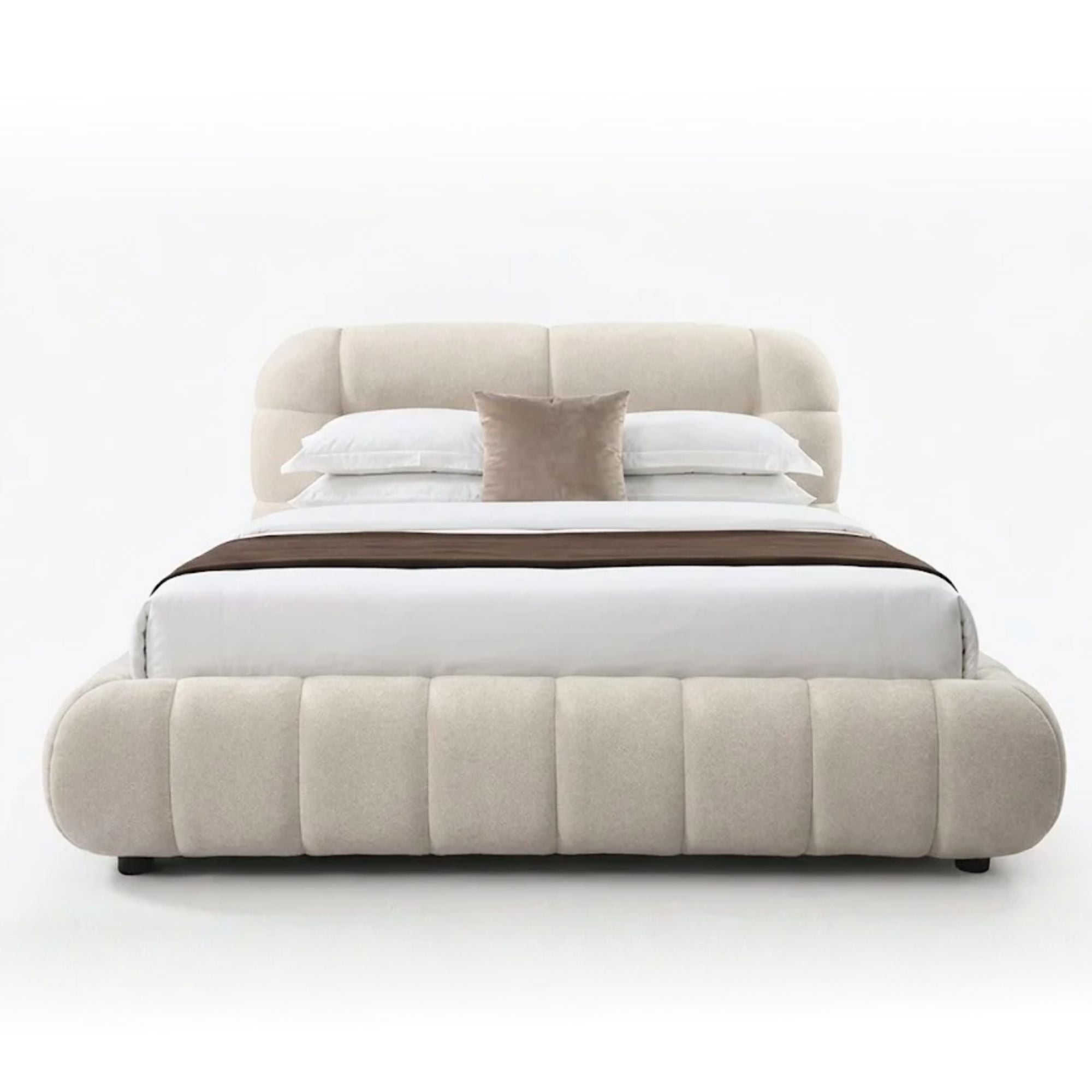 Aurelia Upholstered Lift Storage Bed Beige