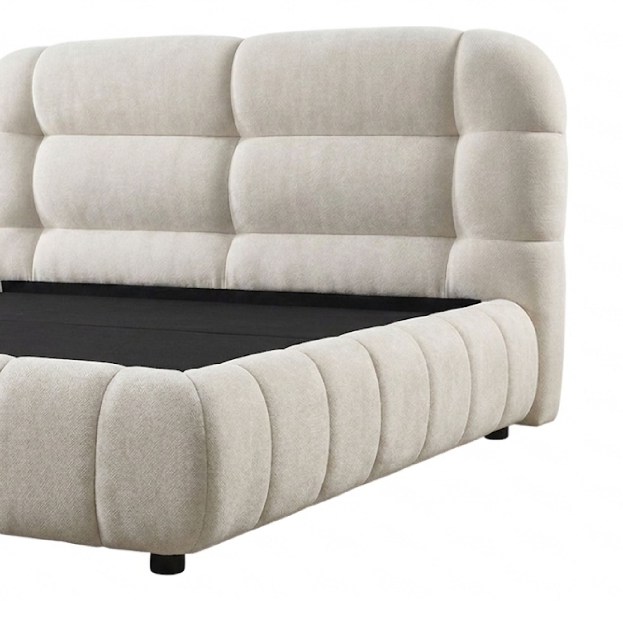 Aurelia Upholstered Lift Storage Bed Beige