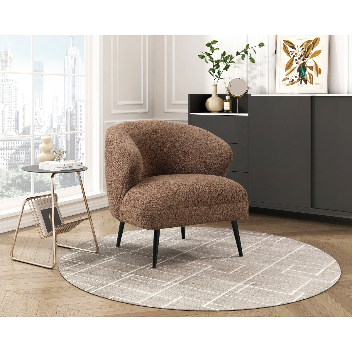 Woodway Collection Accent Chair in Brown | CastleUp Experience Centre Online Furniture