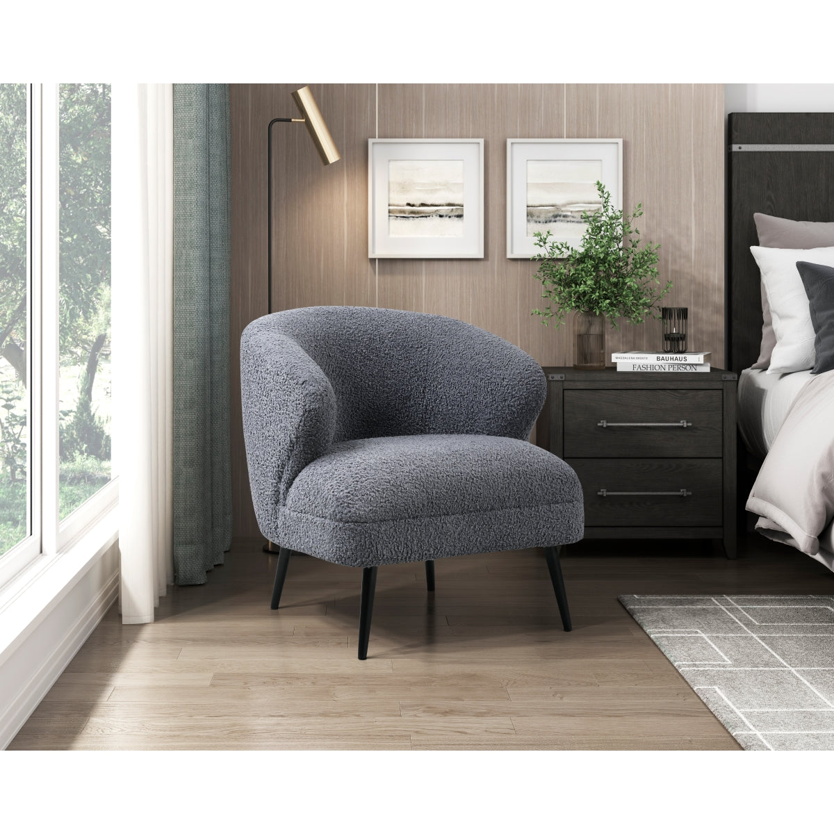 Woodway Collection Accent Chair in Dark Grey | CastleUp Experience Centre Online Furniture