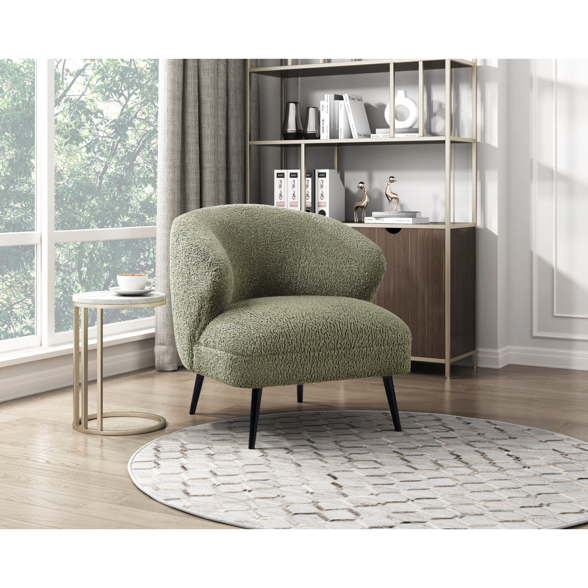 Woodway Collection Accent Chair in Green | CastleUp Experience Centre Online Furniture