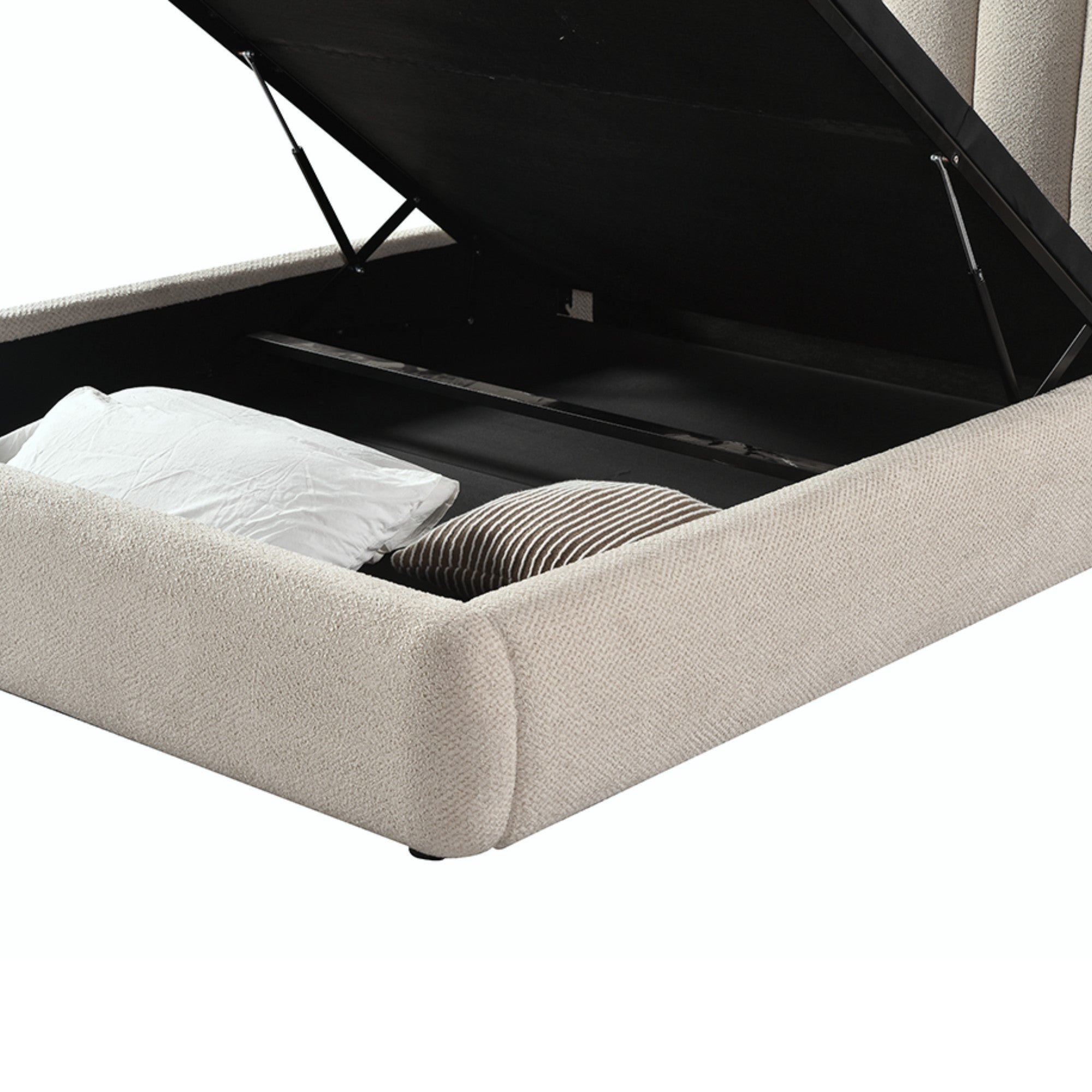 Siena Collection Upholstered Lift-up Storage Platform Bed