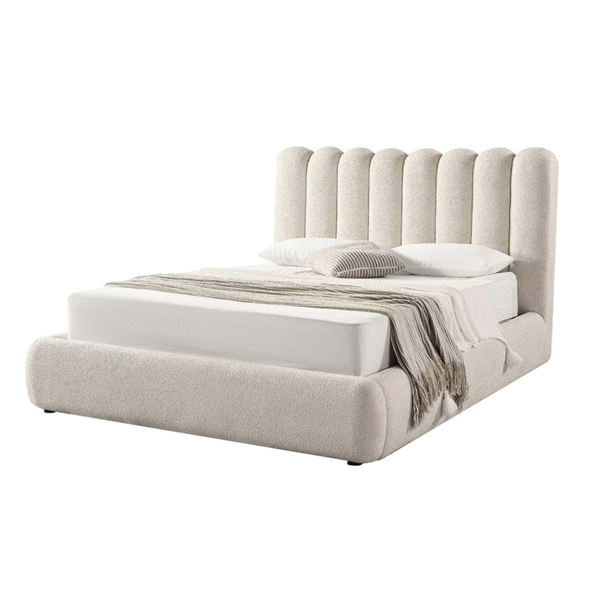 Siena Collection Upholstered Lift-up Storage Platform Bed