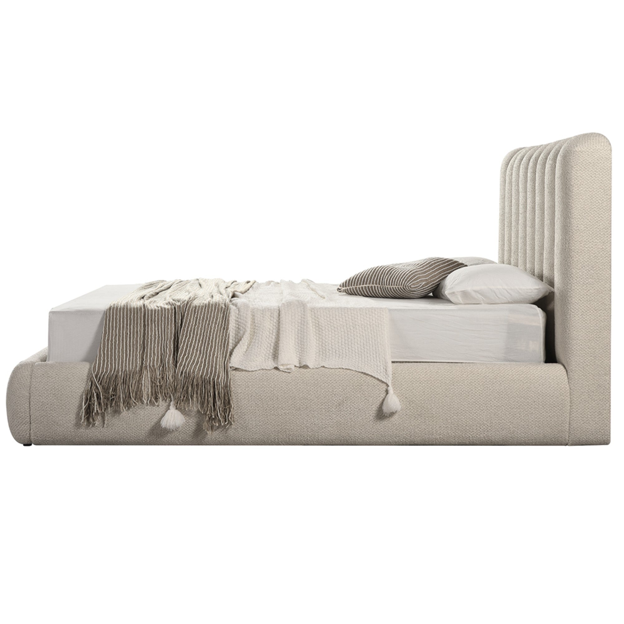 Siena Collection Upholstered Lift-up Storage Platform Bed