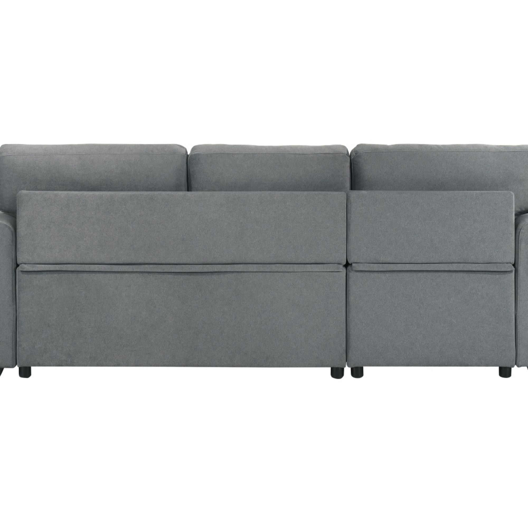 Amazone MAZ Ariadne 2-piece grey sectional sofa with plush cushions and modern design in a contemporary living room setting.