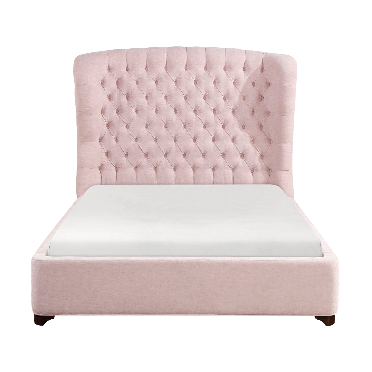 Pink Cameo Collection bed by M.A.F featuring a plush upholstered headboard and elegant design for modern bedrooms.