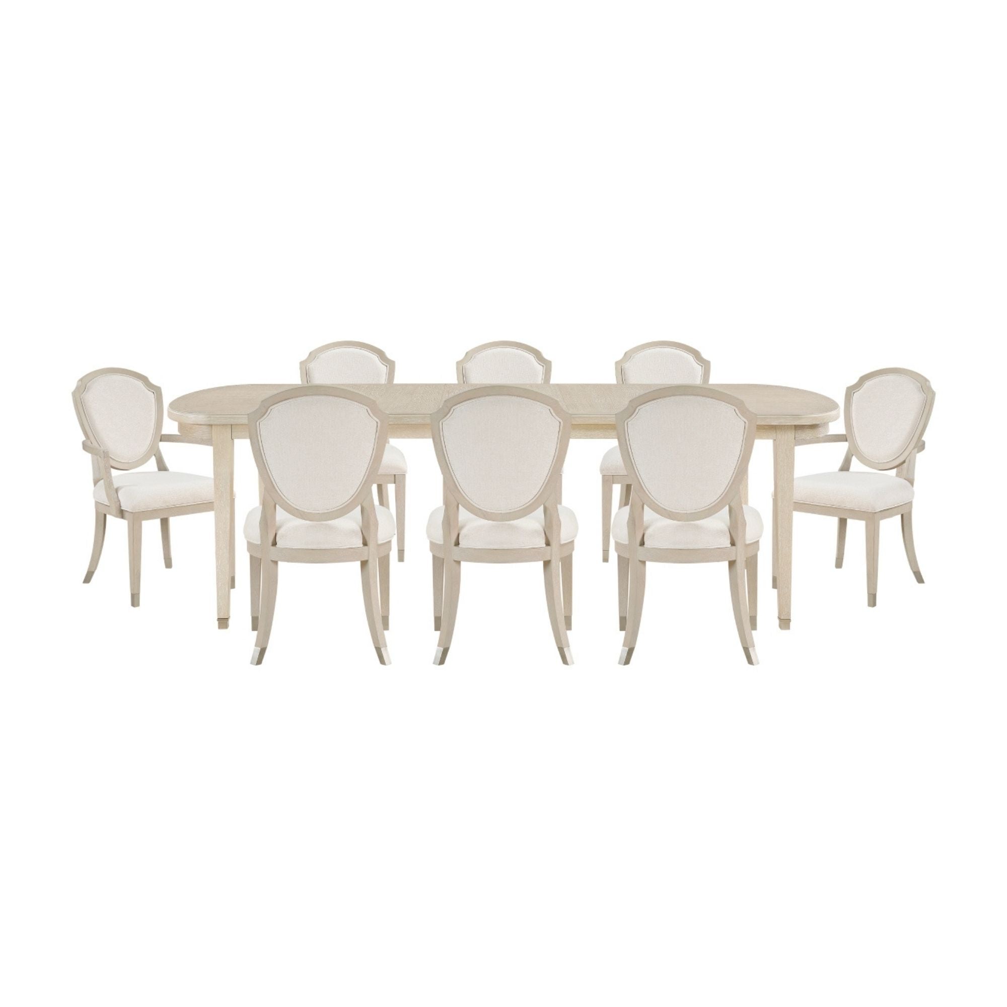 MAZ Genoa Collection dining set with a wooden table and matching chairs, ideal for modern dining rooms.
