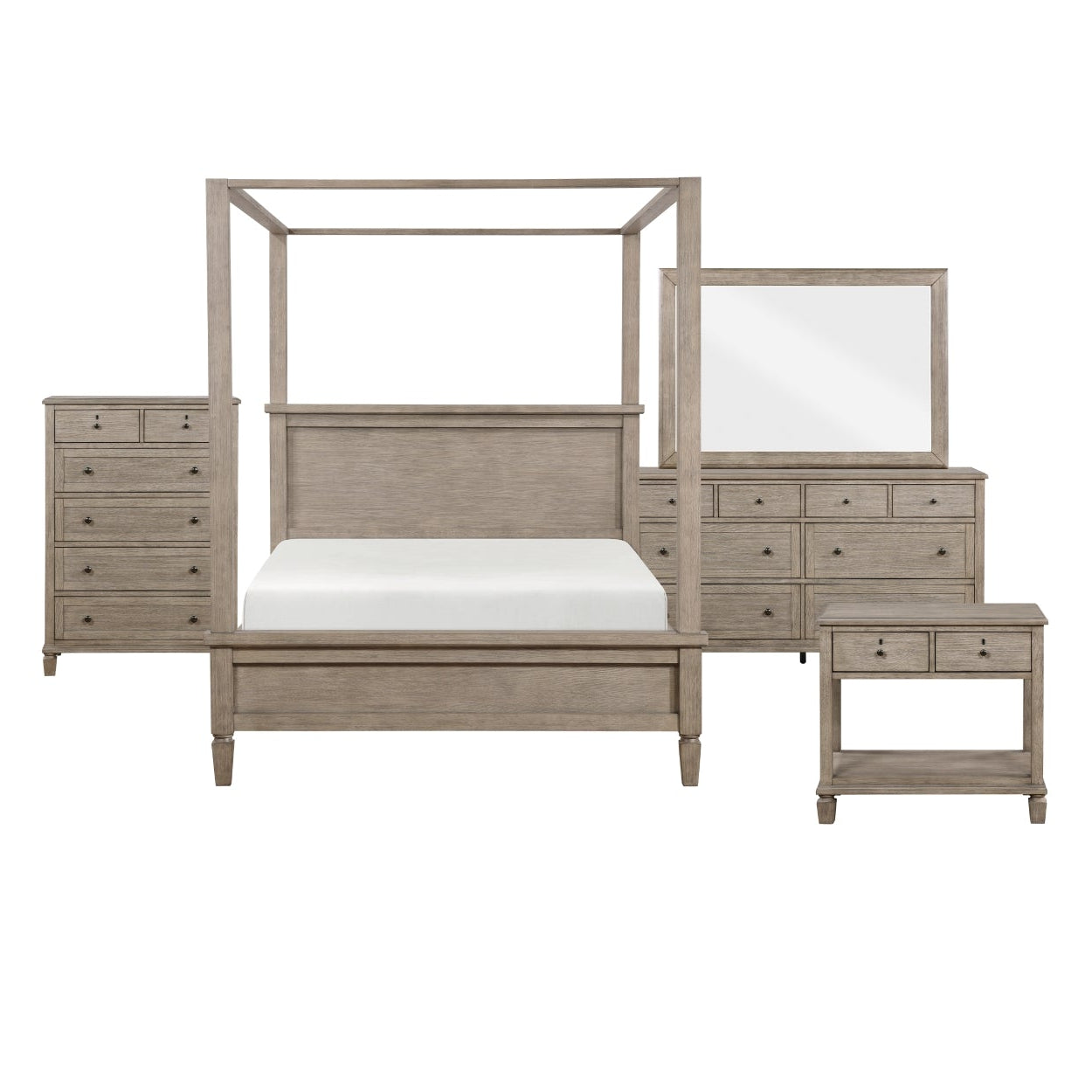 Marceline Collection Canopy Bedroom Set | CastleUp Experience Centre Online Furniture