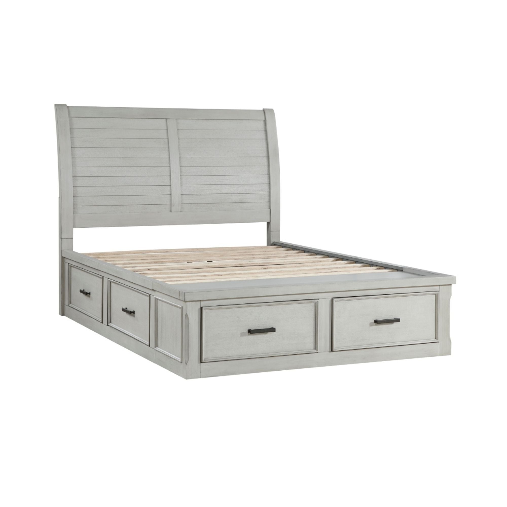 MAZ Willowbrook Collection bedroom set featuring a bed, nightstands, and matching furniture with elegant design and neutral finish.