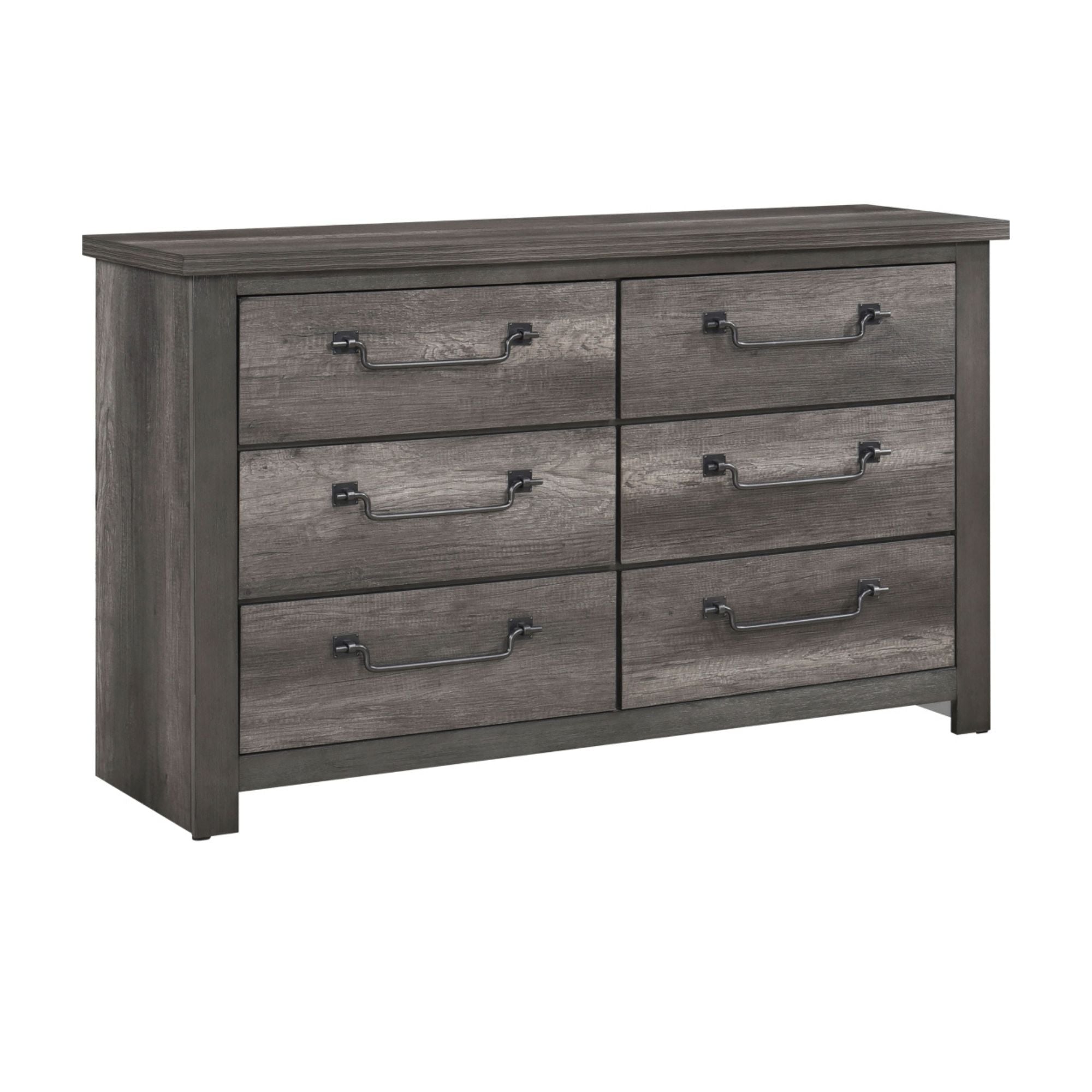MAZ Lenior Collection grey-brown bedroom set featuring a bed, nightstands, and dresser in a modern bedroom furniture design