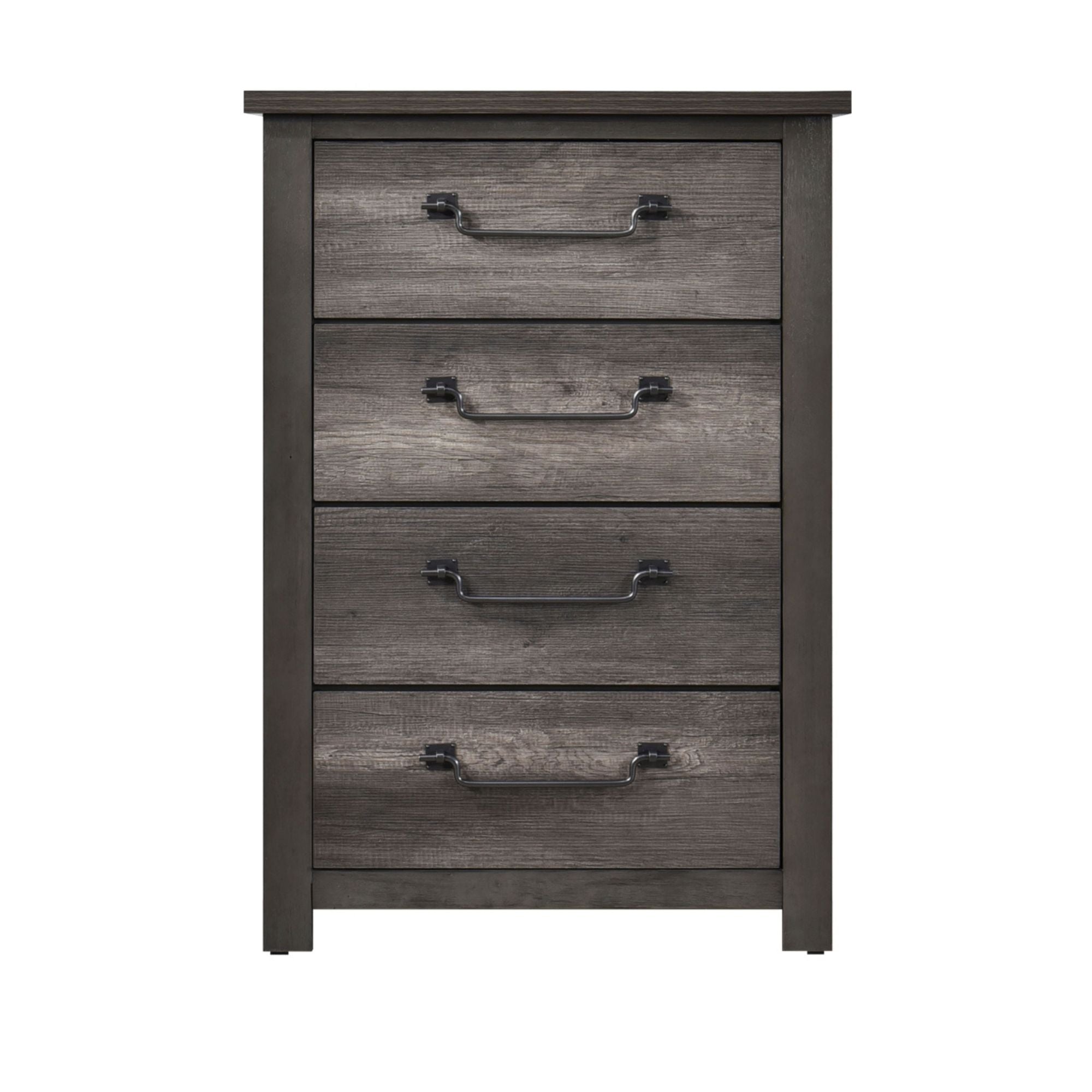 MAZ Lenior Collection grey-brown bedroom set with bed, dresser, and nightstands, showcasing modern bedroom furniture.