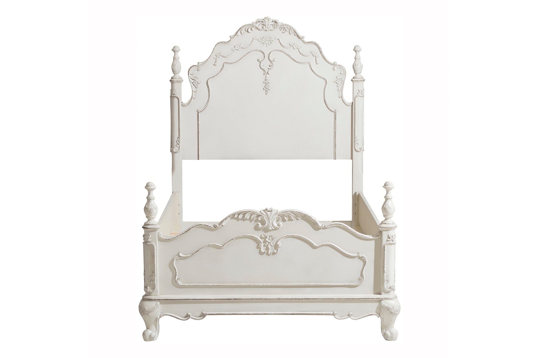 Two-tone Cinderella Collection bedroom set by MAZ, featuring a stylish bed frame and matching furniture for a cozy bedroom.