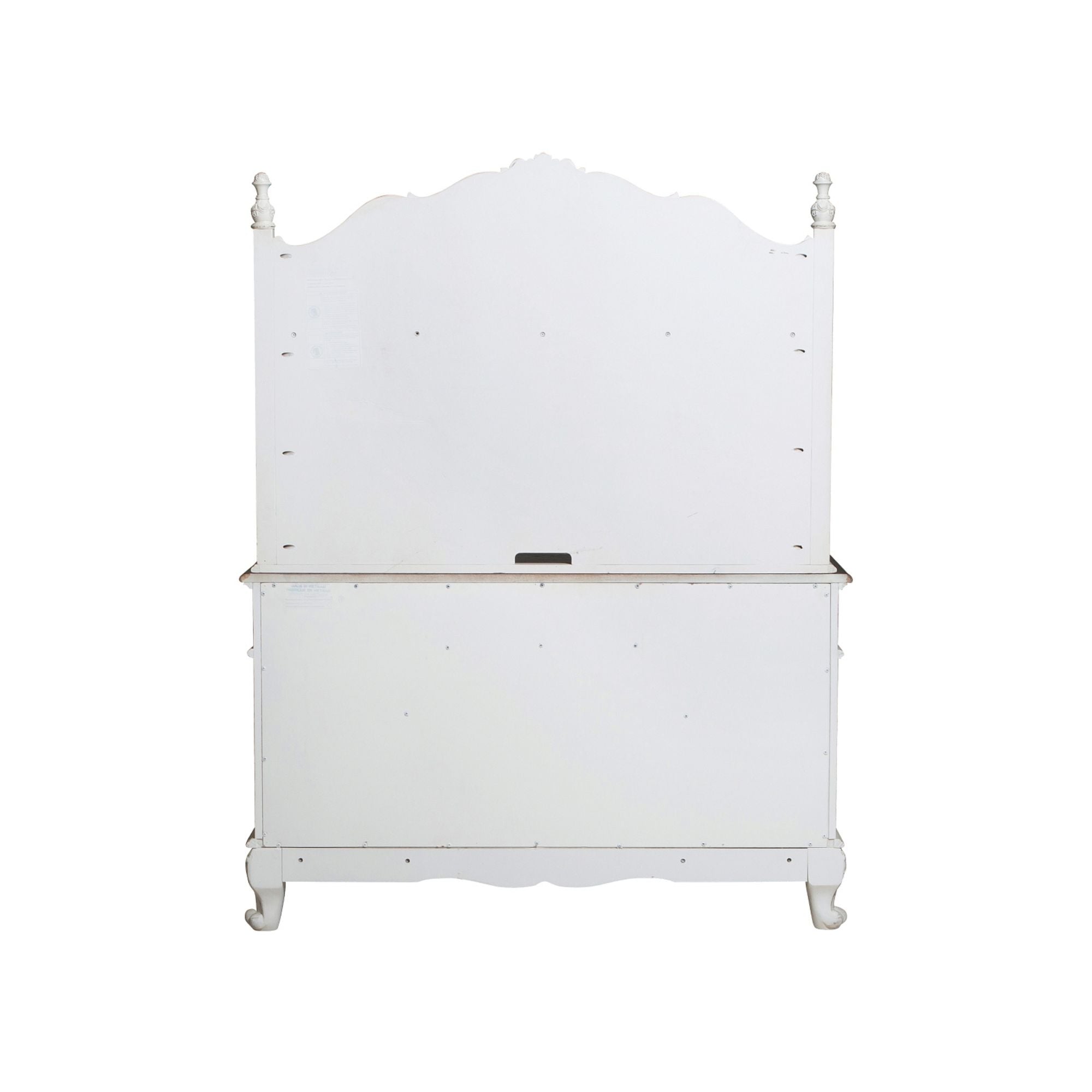 Mazin Furniture Cinderella Writing Desk with Hutch, wooden desk with hutch and spacious workspace, in a classic design.