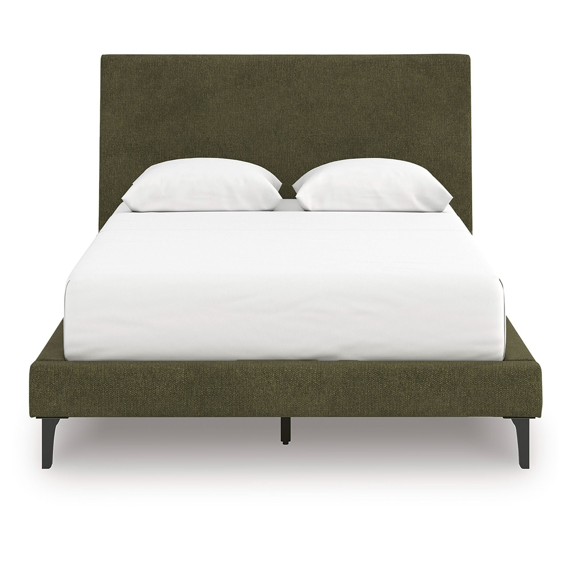 Signature Ashley Chirason UPH bed with roll slats, showcasing a sturdy wooden frame and classic design in a bedroom setting.