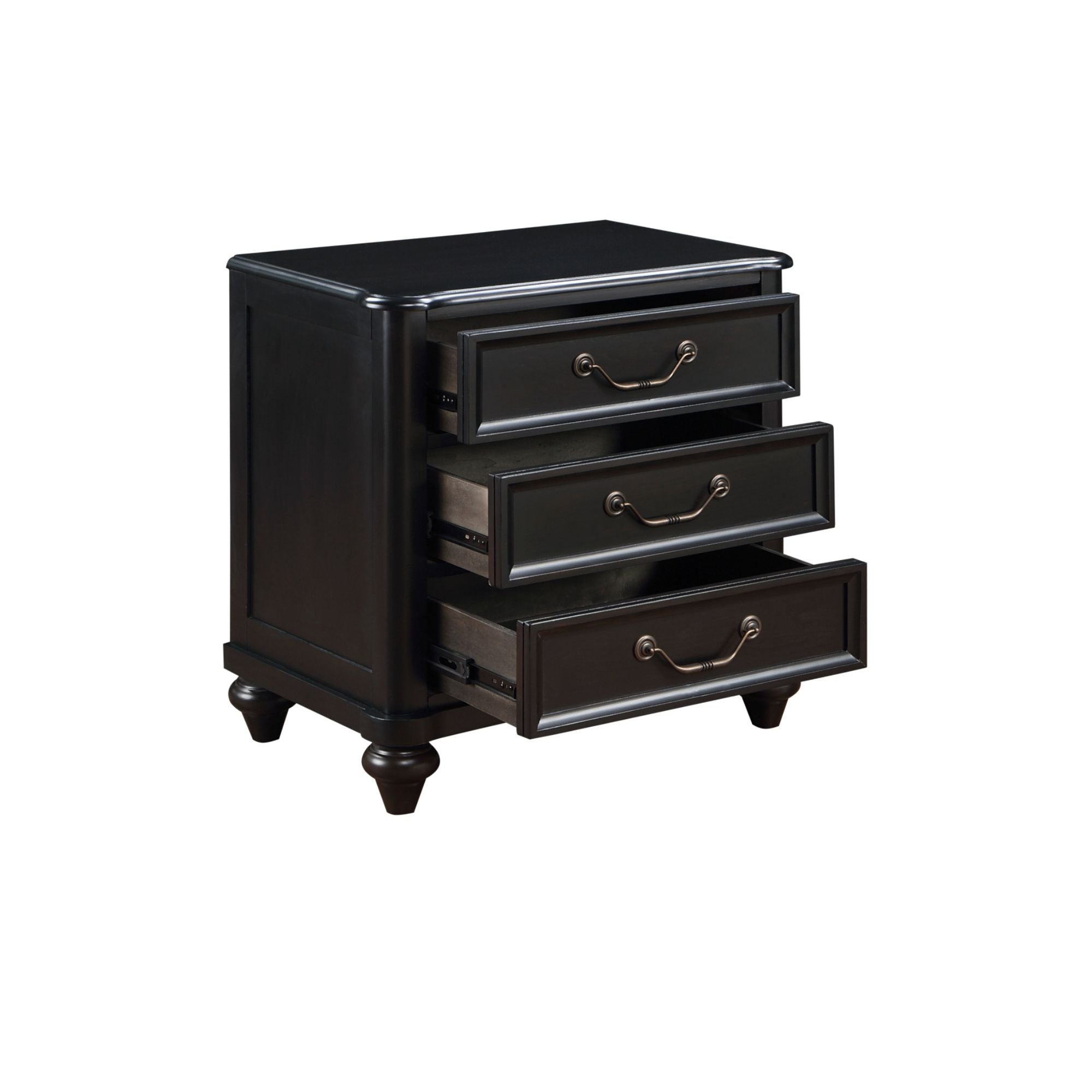 M.A.F Herman Collection bedroom storage set with bed, dresser, and nightstands in modern bedroom furniture design.