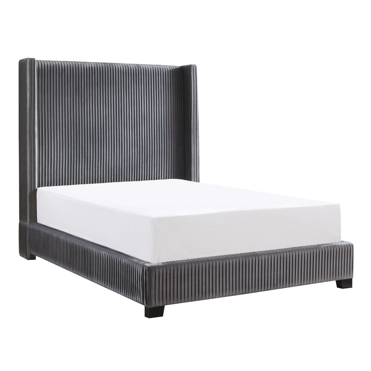 Glenbury Upholstered Bed in Dark Grey | CastleUp Experience Centre Online Furniture