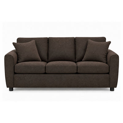 Canadian-made Sofa by Fancy Haven Compact Sofa Set in rich chocolate color, featuring plush cushions and modern design.
