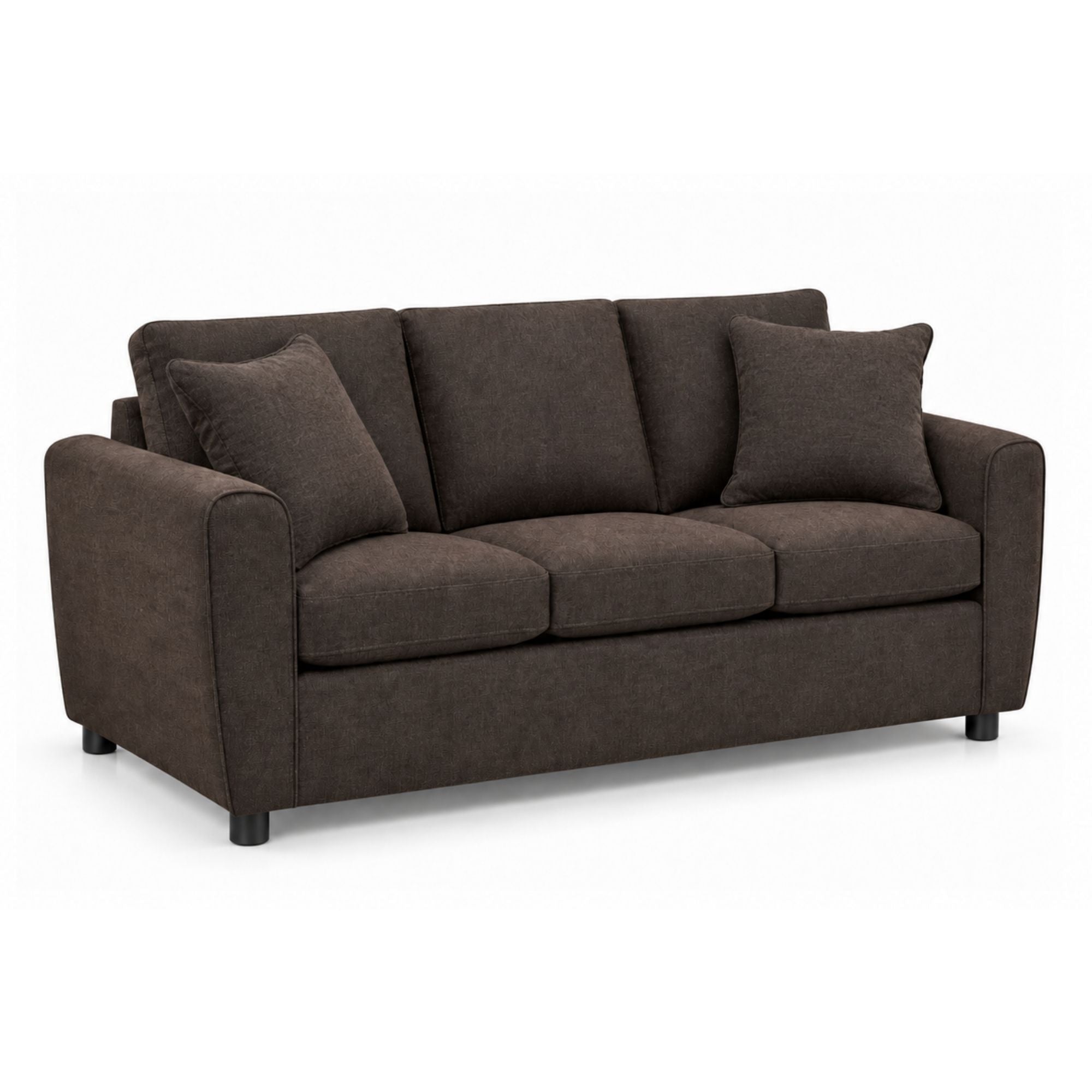 Canadian-made Sofa by Fancy Haven Compact Sofa Set in rich chocolate upholstery, featuring modern design and plush cushions.