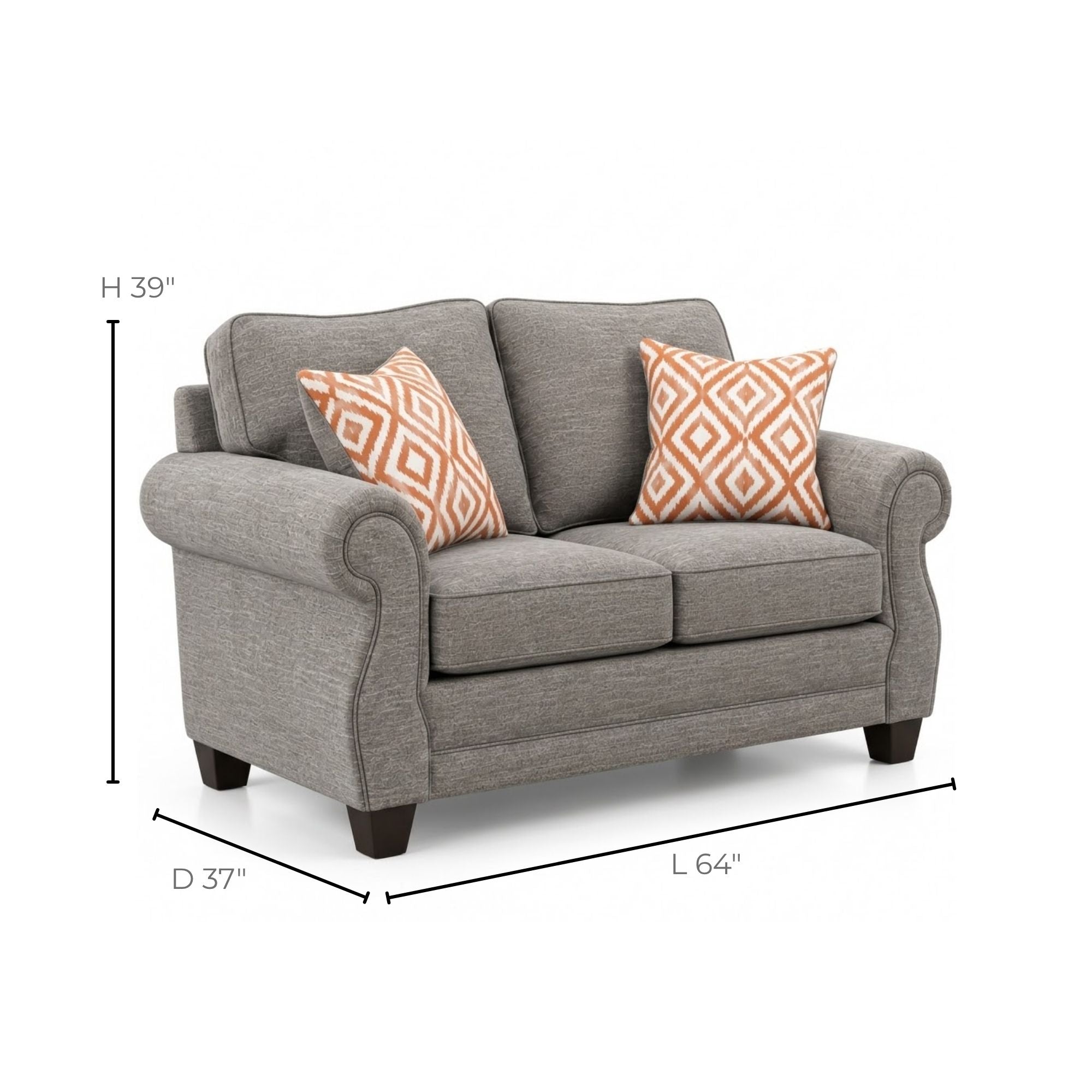 Canadian-made Kingston Sofa Set in Grey