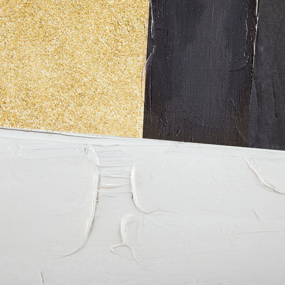 WALL ART White/ Black/Gold.