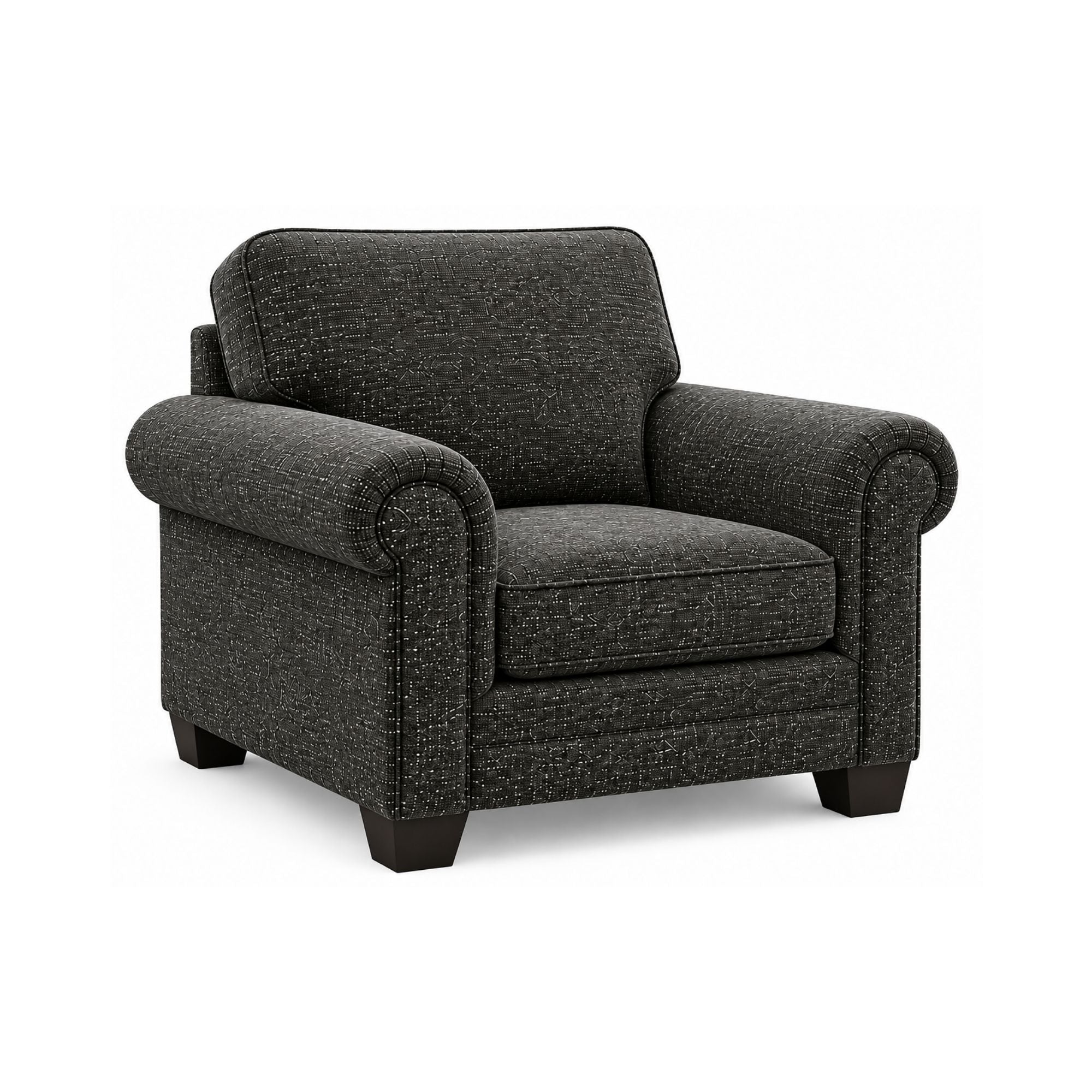 Canadian-made Jeddah Sofa Chair in Dark Grey
