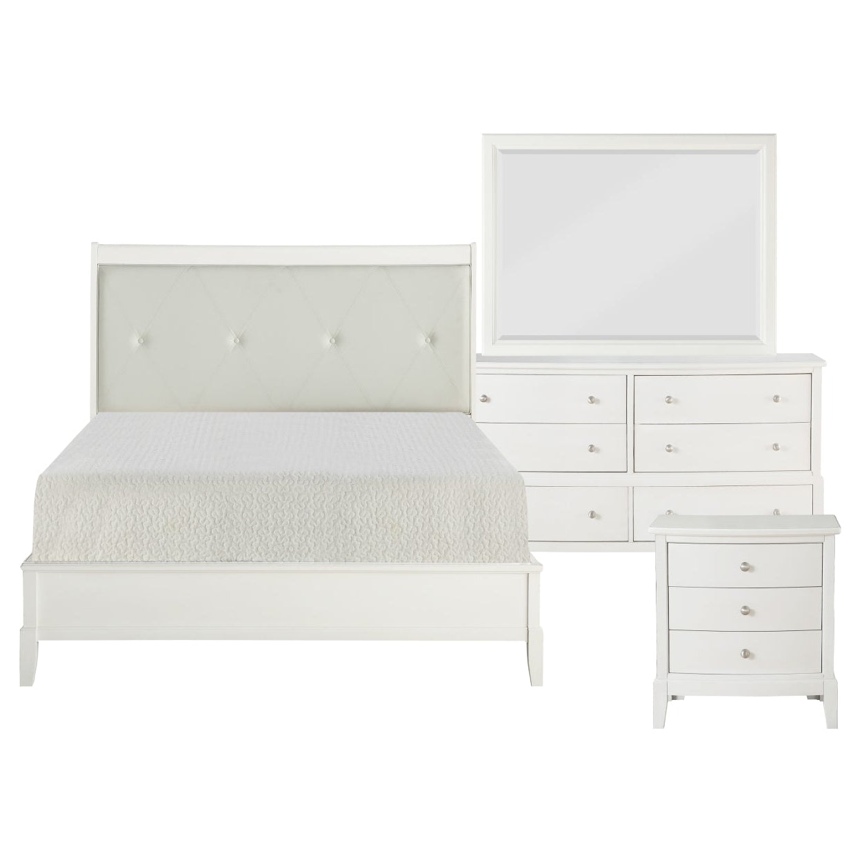 Cotterill Collection Bedroom Set in White | CastleUp Experience Centre Online Furniture