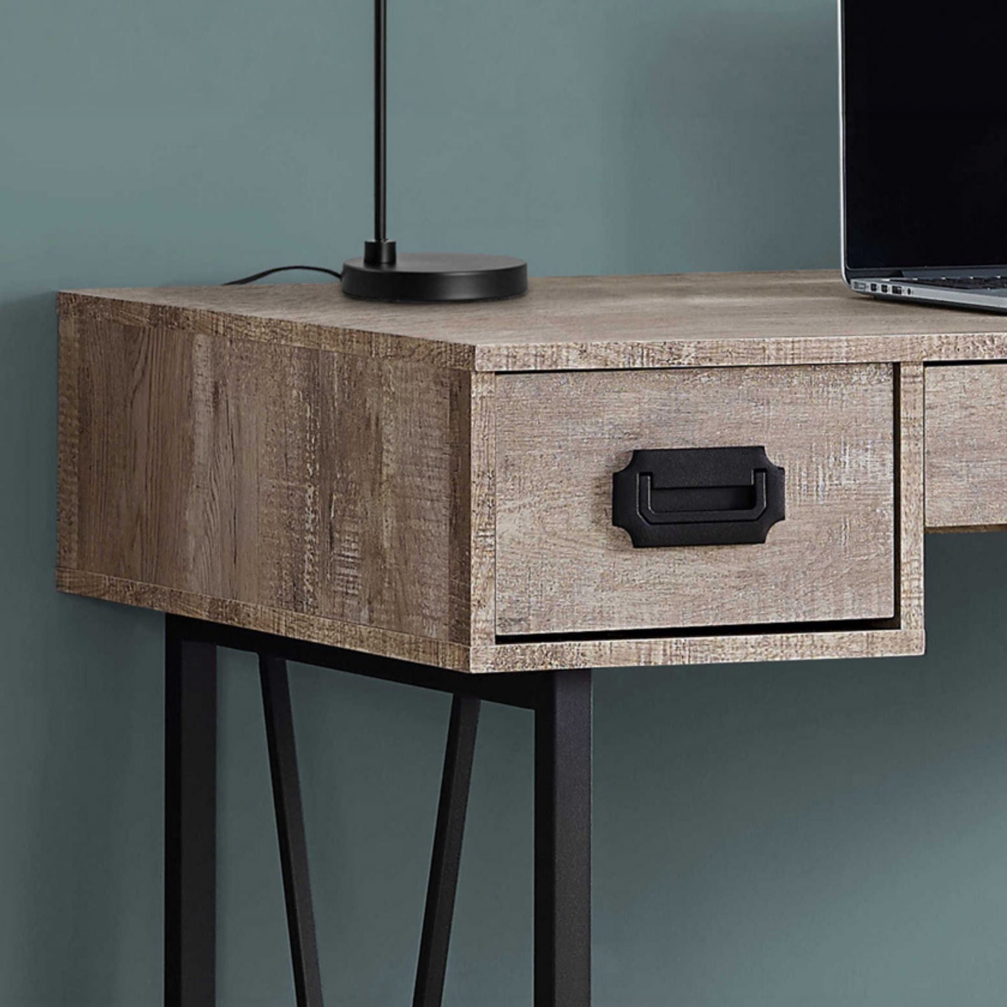 Taupe Monarch Specialties Virella 48-inch computer office desk with clean lines and spacious surface for workspace.