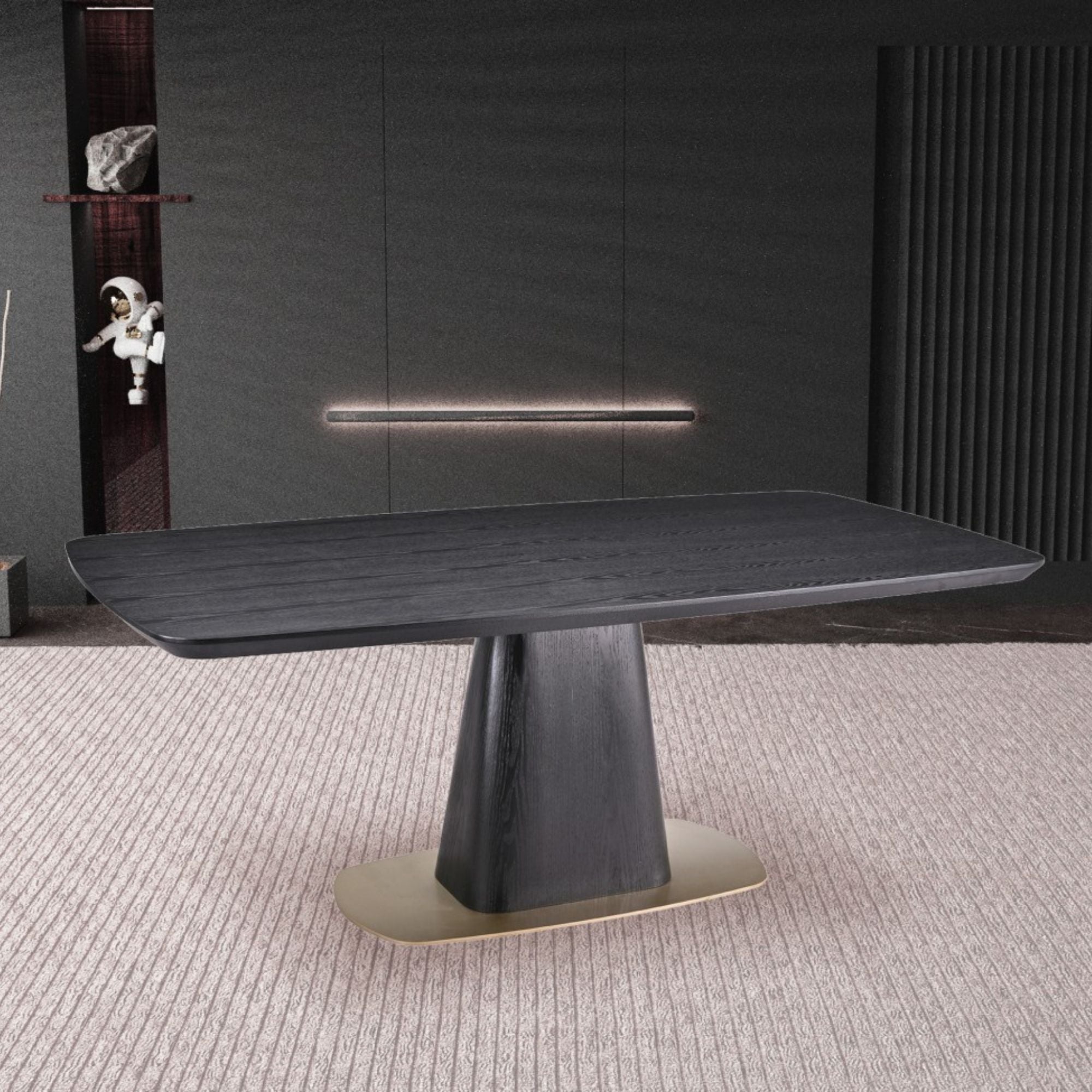 Ryaan Rectangular Dining Table in Black | CastleUp Experience Centre Online Furniture