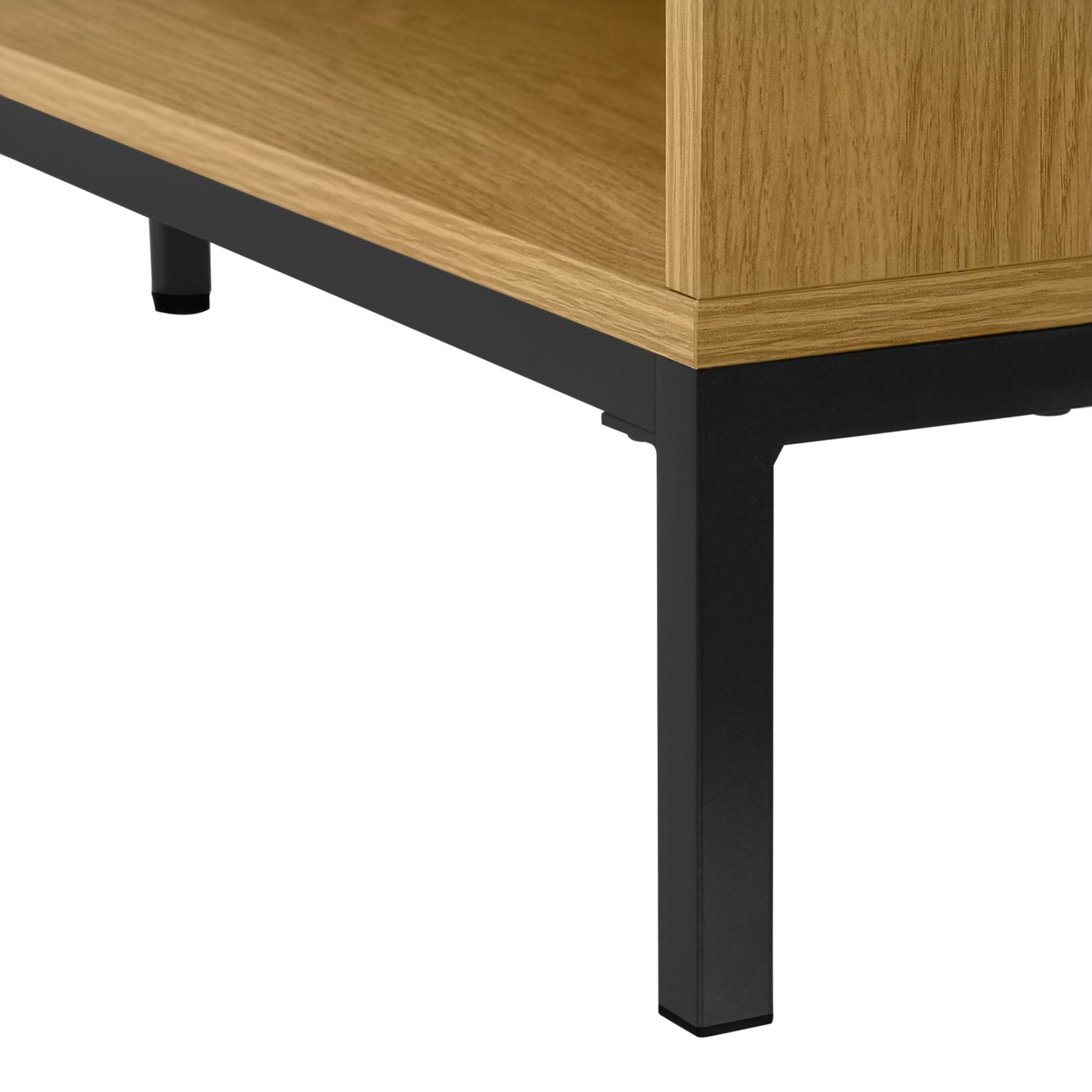 Light oak Optera L-shaped office computer desk by Monarch Specialties with spacious work surface and modern design.