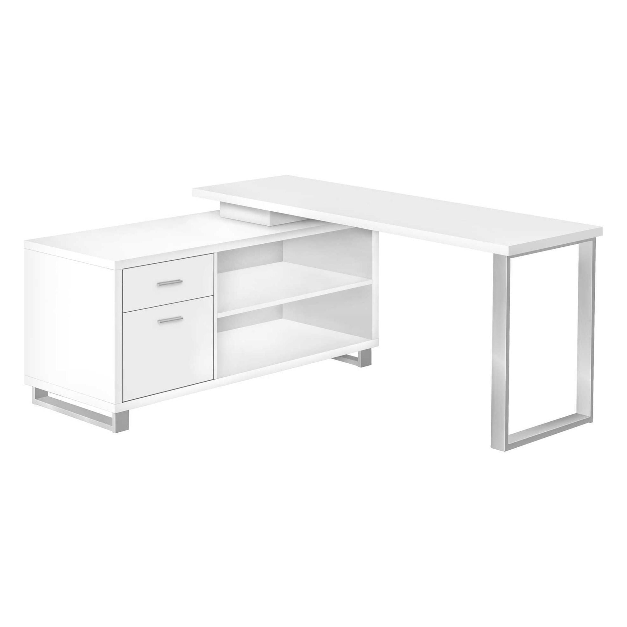 White Monarch Specialties Nexora 72-inch office computer desk with clean, modern design and spacious work surface.