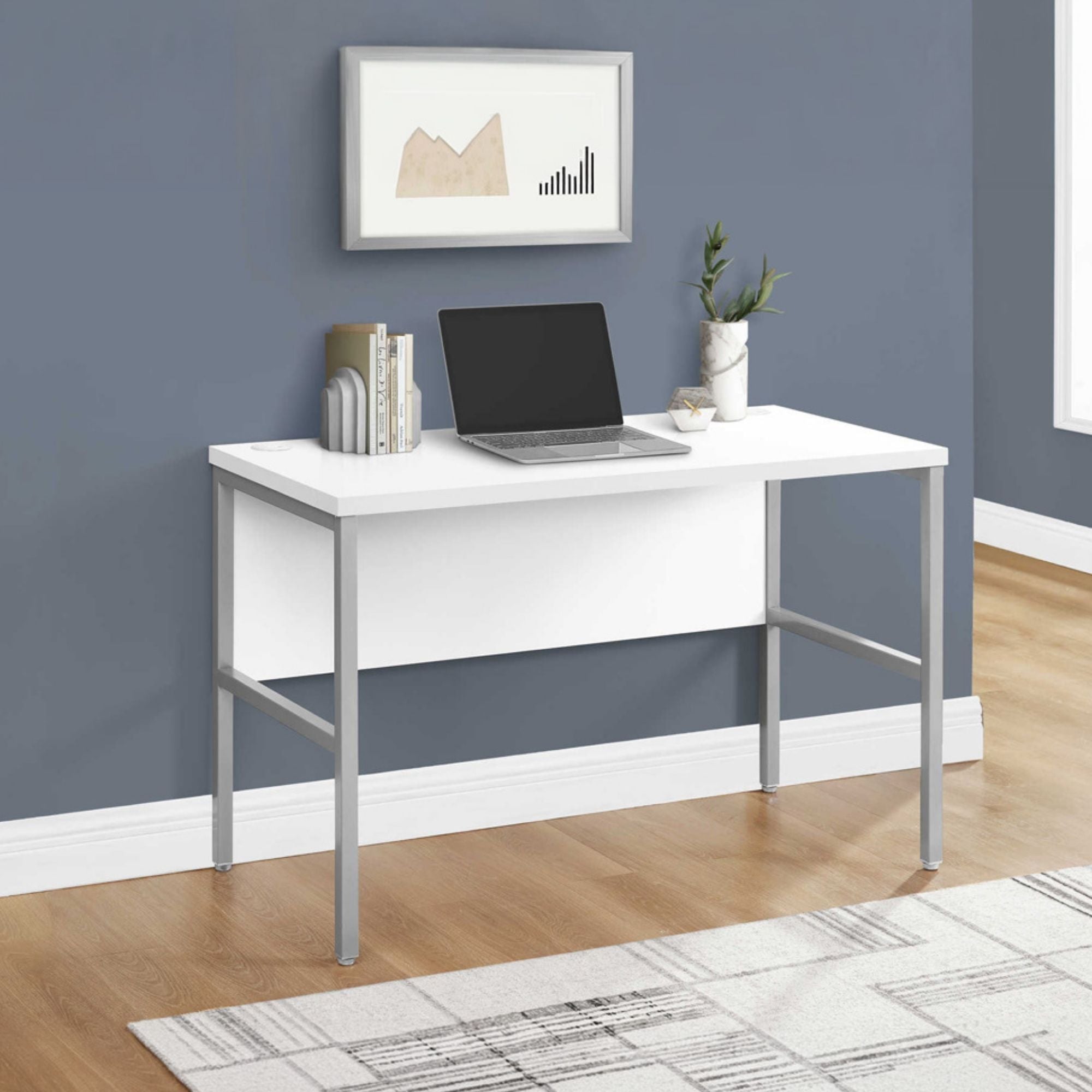 Monarch Specialties Deskora 48-inch office computer desk with spacious work surface and modern design.