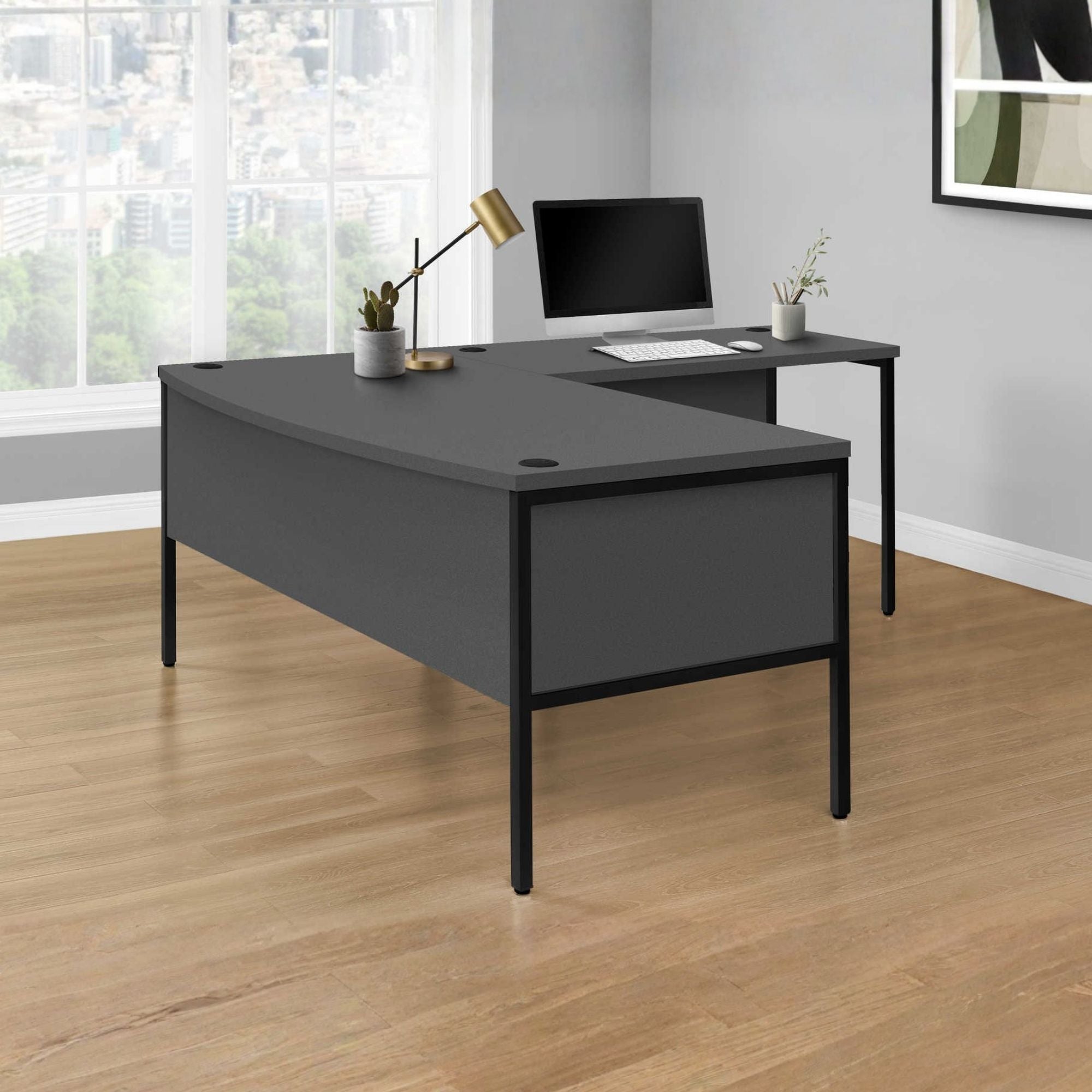 Deskora Computer Desk in Grey | CastleUp Experience Centre Online Furniture