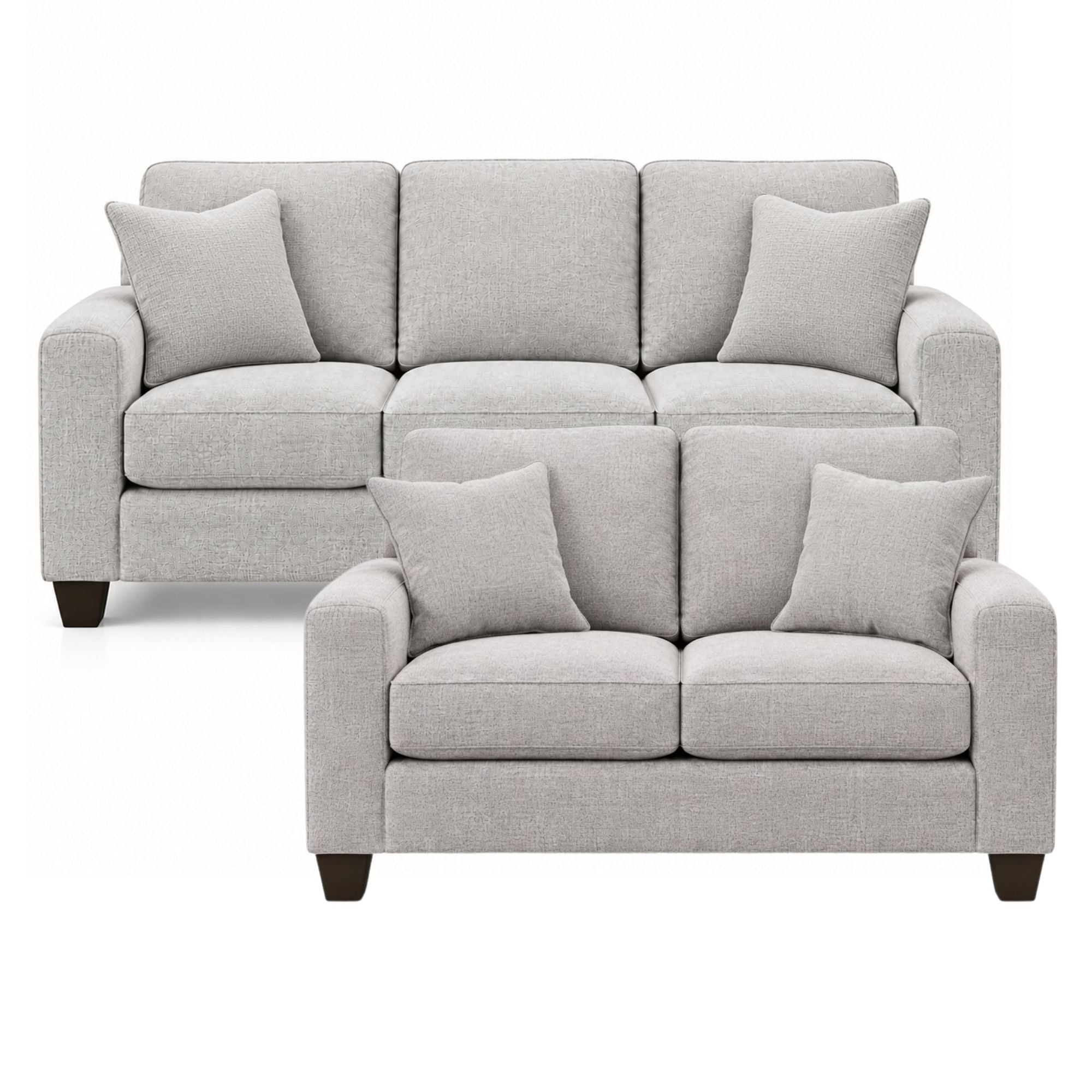 Canadian-made Encore Sofa Set in Light Grey