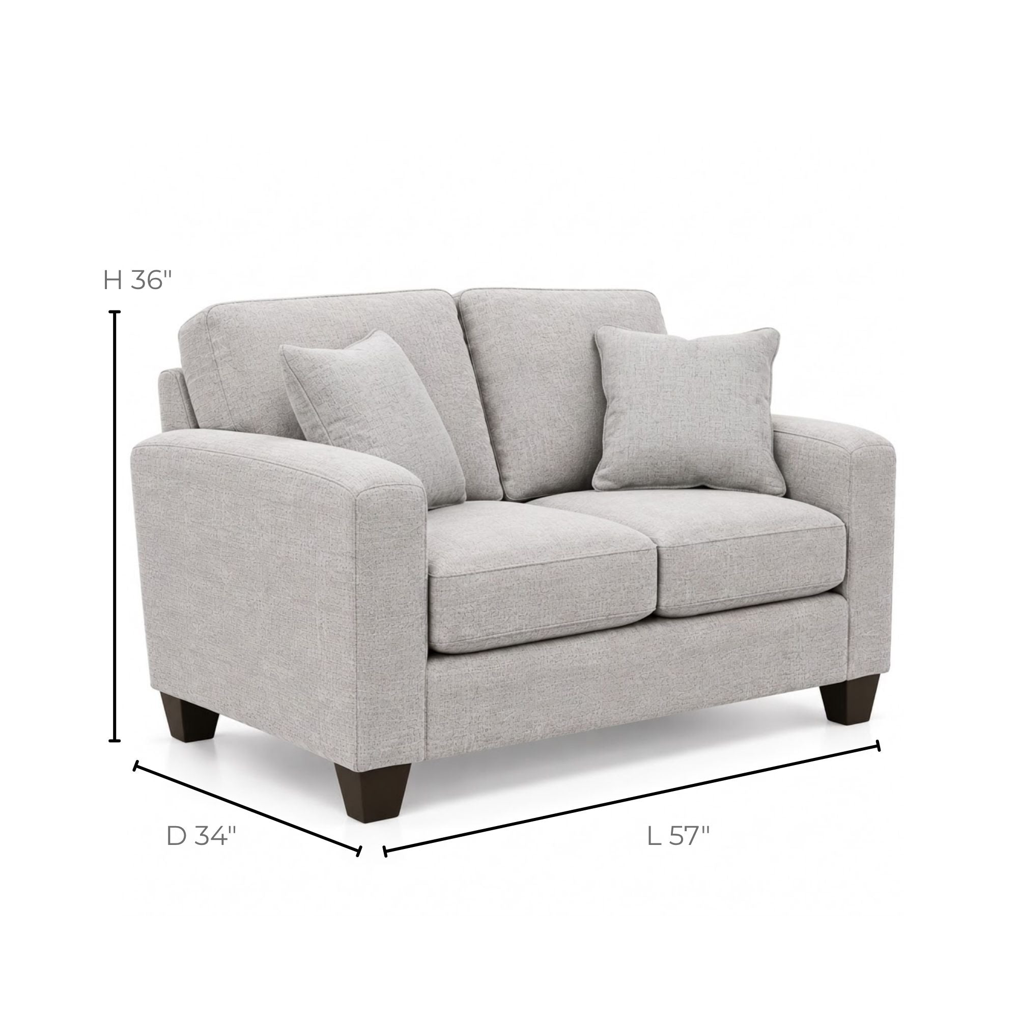 Canadian-made Encore Sofa Set in Light Grey